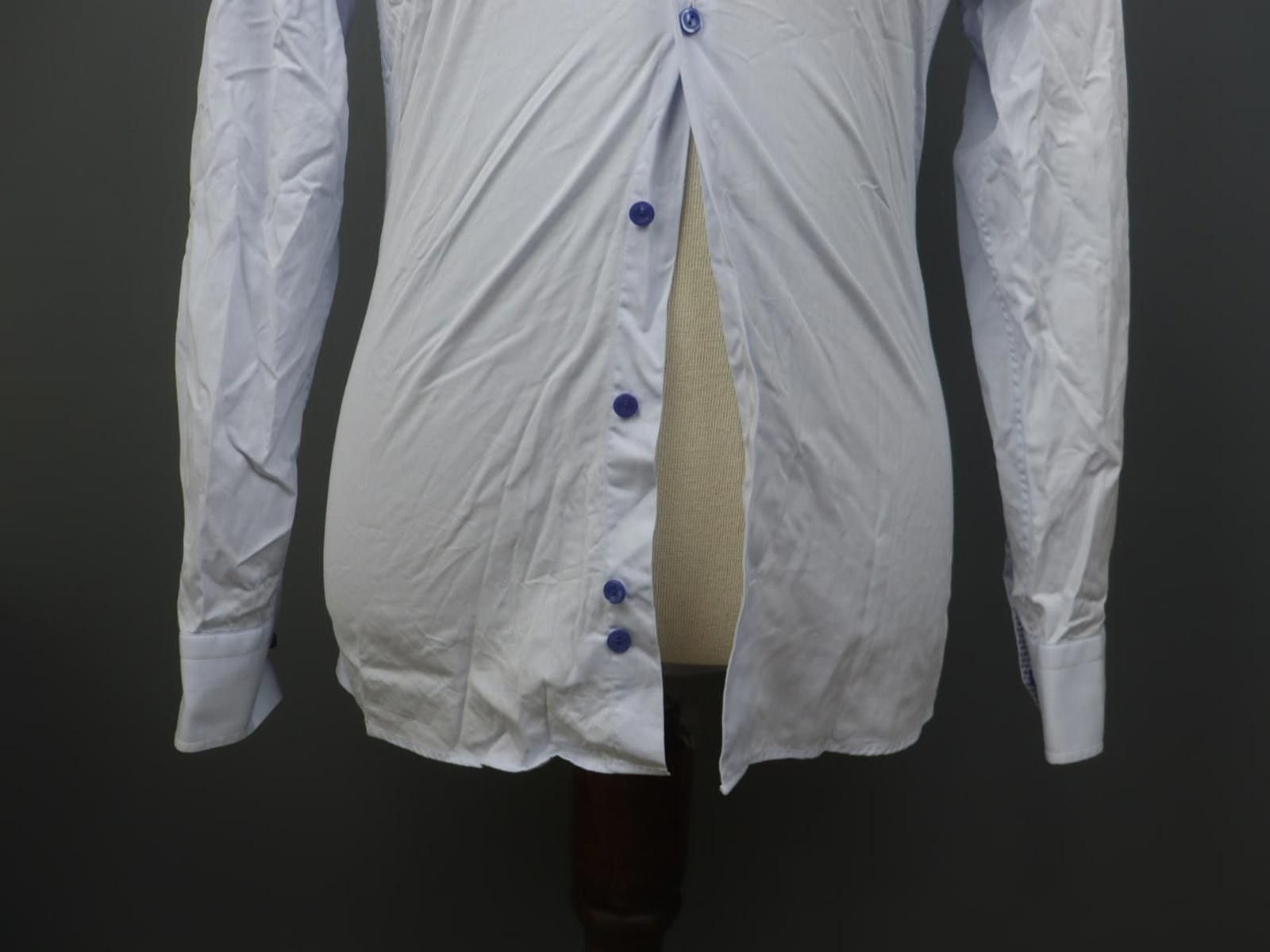 Eton Eton Blue 100% Cotton Collared Dress Shirt Size 37 Size 38R - 3 Thumbnail
