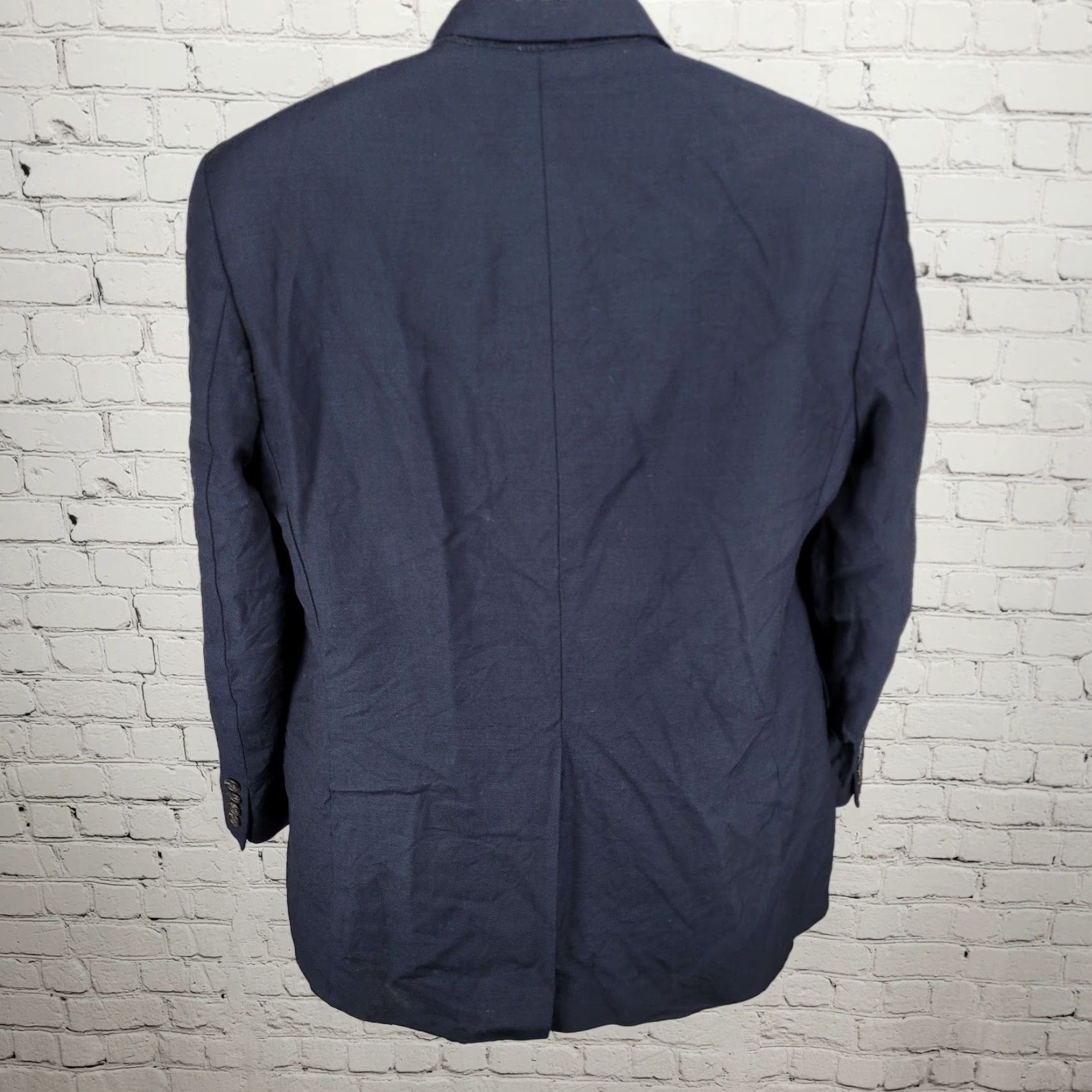 Chaps Chaps Ralph Lauren Navy 100% Wool 2 Button Vented Notch Blazer Sport Coat 41S Size 42R - 2 Thumbnail