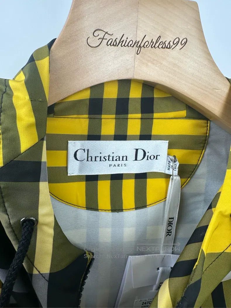 Dior Dior Yellow plaid hooded jacket Size S / US 4 / IT 40 - 3 Thumbnail