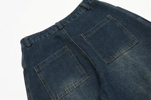 VIBE American style folded leopard print jeans washed distressed Size US 32 / EU 48 - 5 Thumbnail