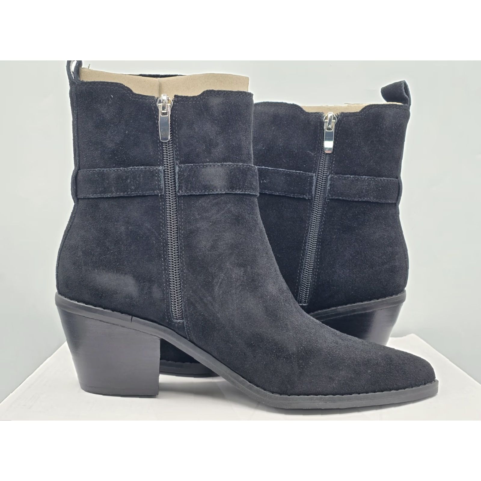 Nine West Nine West Lemone Block Heel Pointy Toe Suede Dress Booties Black Size 9 M Women Bootie Size M / US 6-8 / IT 42-44 - 5 Thumbnail