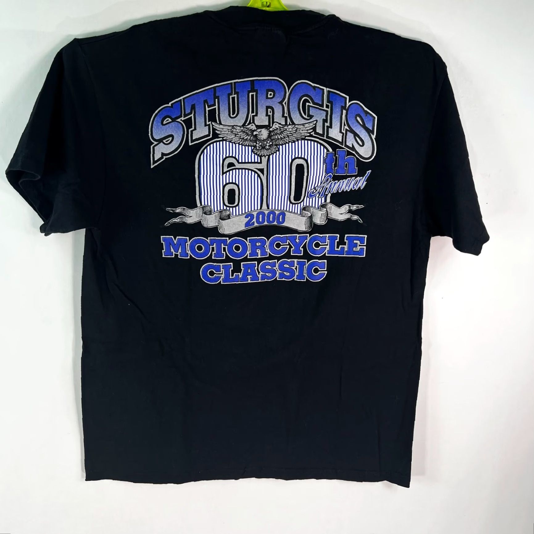 Hanes VINTAGE 2000 Sturgis Rally 60th Black Hills Rally Mens Black Tee Sz XL Size US XL / EU 56 / 4 - 5 Thumbnail