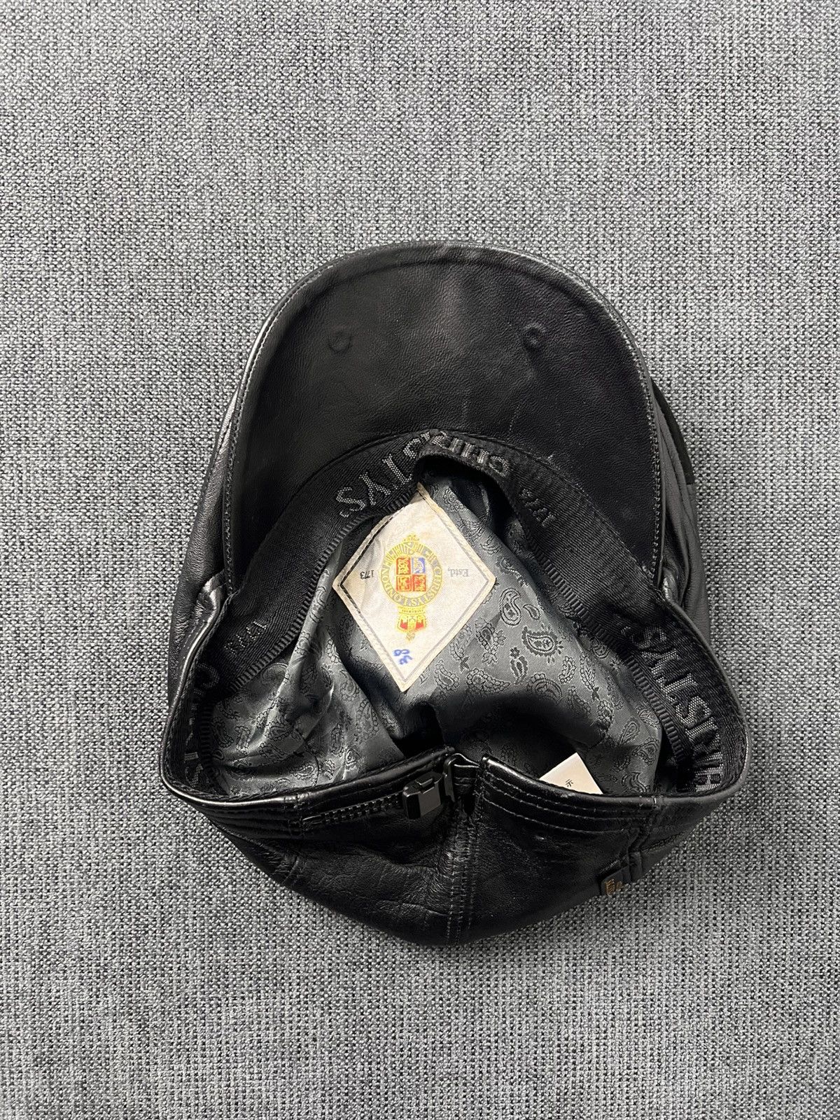 Other black leather baker boy cap by Christys' London Size ONE SIZE - 5 Thumbnail