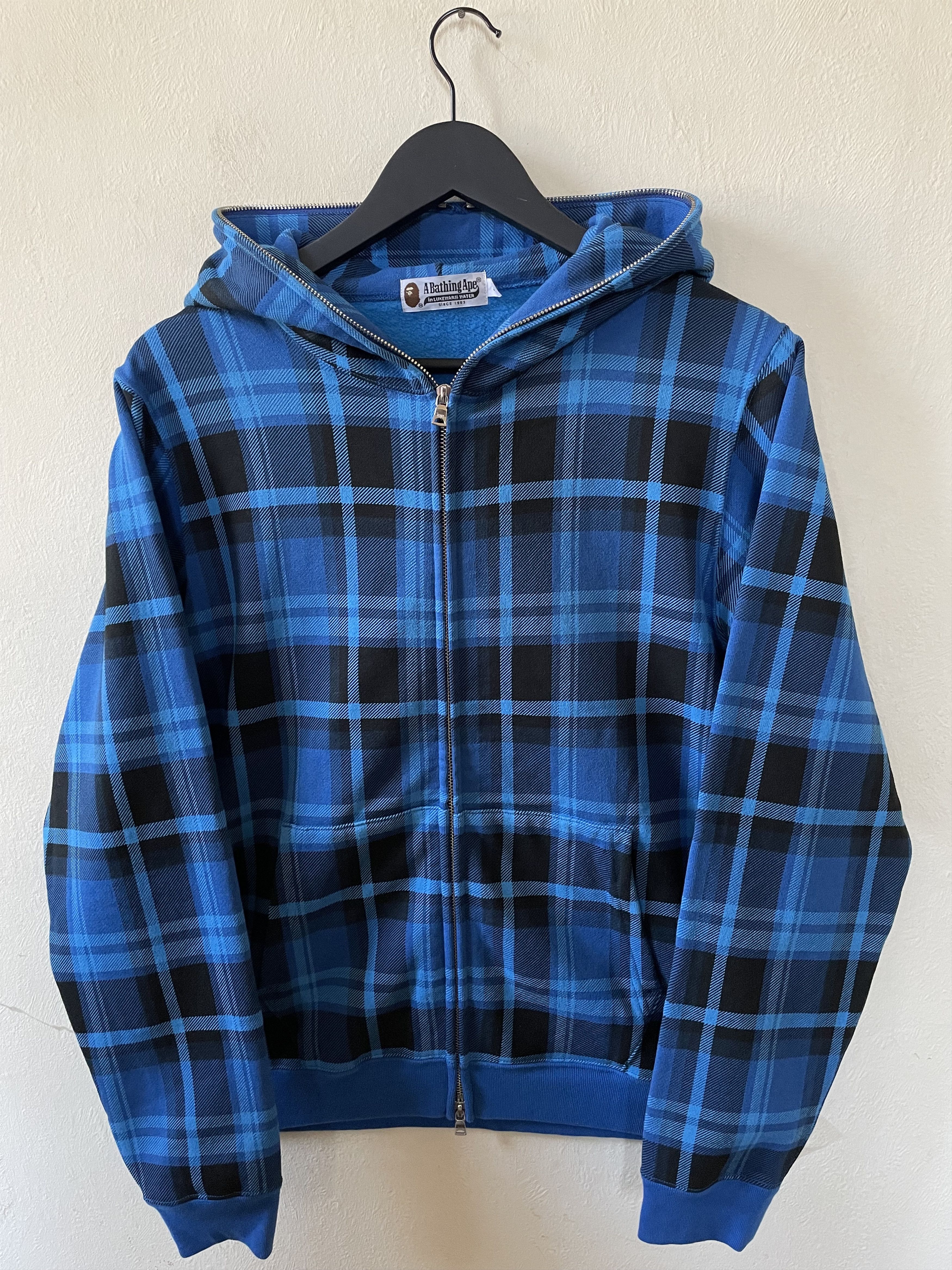 Bape × Nigo Bape A Bathing Ape Plaid Check Fullzip Hoodie | Grailed
