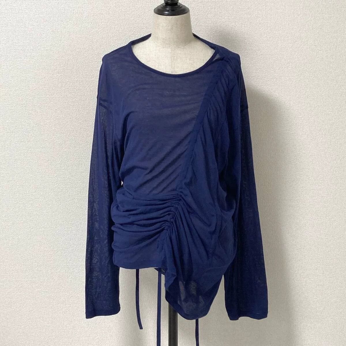 Yohji Yamamoto B Yohji Yamamoto Drawstring Long Sleeve T-Shirt Size M / US 6-8 / IT 42-44 - 1 Thumbnail