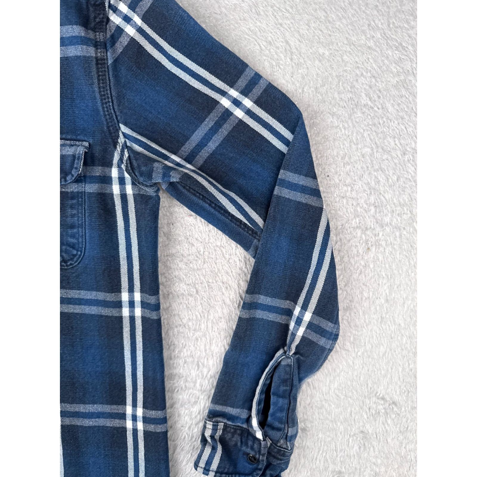 Orvis Orvis Shirt Mens Small Blue Plaid Flannel Button-Up Long Sleeve 100% Cotton Outdoor Size US S / EU 44-46 / 1 - 2 Thumbnail