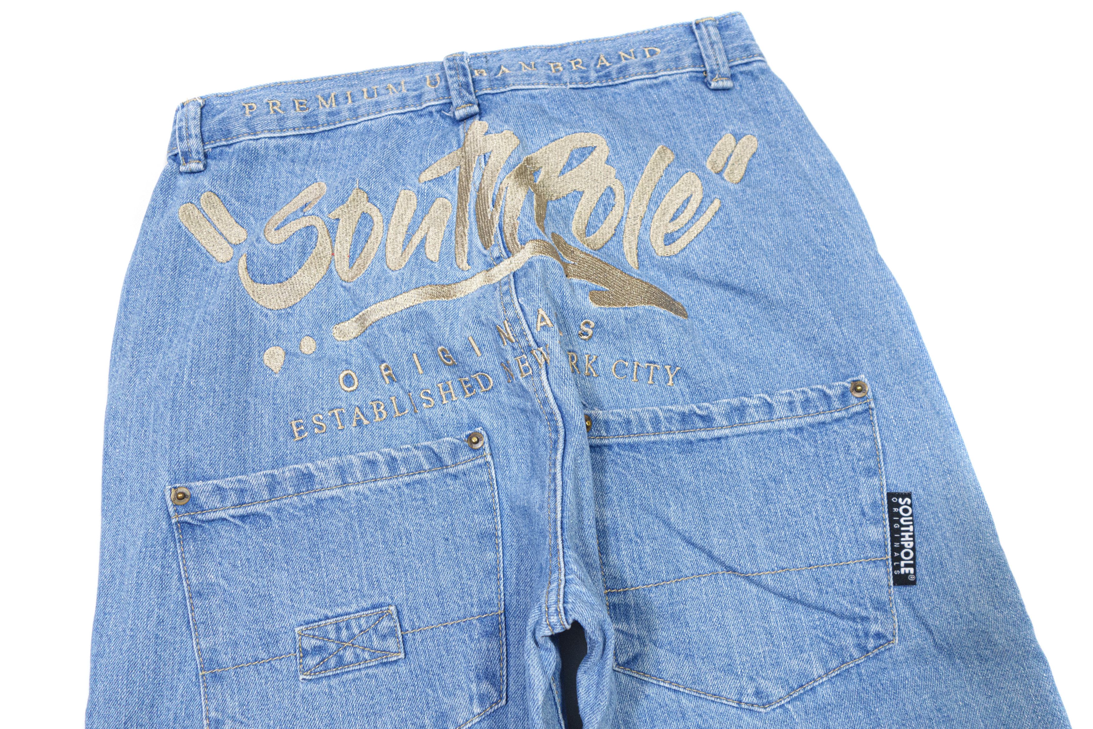 Southpole 00S Big Logo Embroidered Rap Jeans Size US 30 / EU 46 - 3 Thumbnail