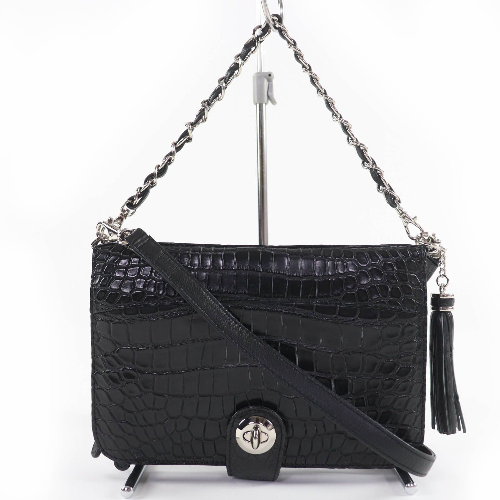 Other COCCO CRISTALLO Crocodile Shoulder Bag Leather Shoulder Bag DUTY FREE for USA