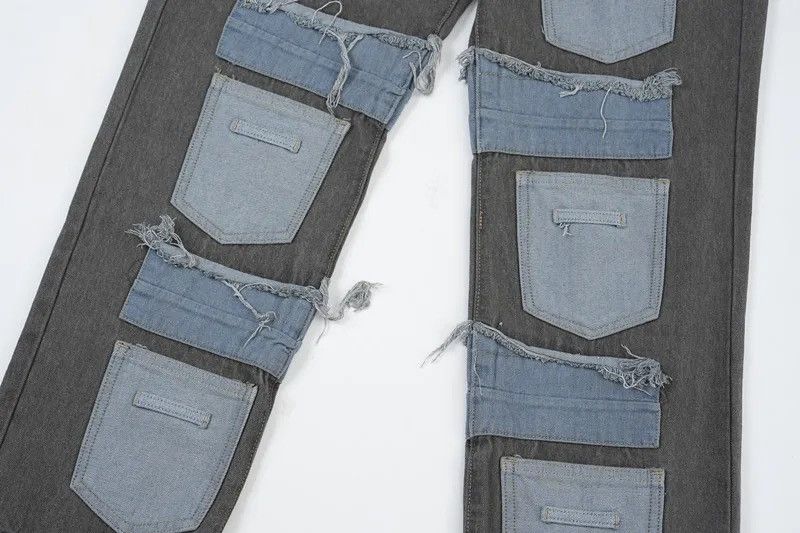 Japanese Brand × Vintage Streetwear Baggy Multi Pockets Jeans Trousers y2k Size US 32 / EU 48 - 9 Thumbnail