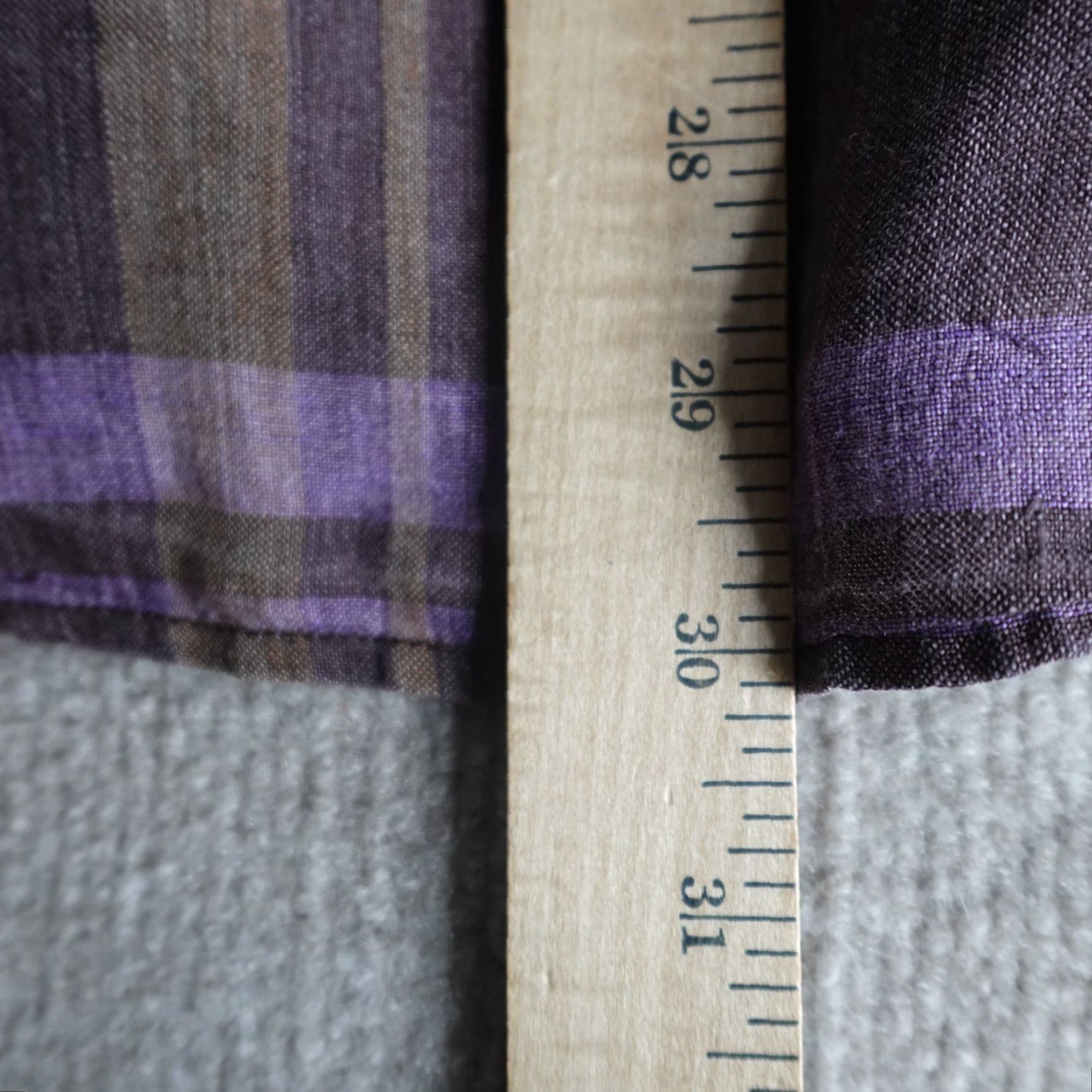 Vintage 32 Bar Blues Shirt Button-Down Linen Plaid Blue 100% Linen Long Sleeve Large Mens Size US L / EU 52-54 / 3 - 4 Thumbnail