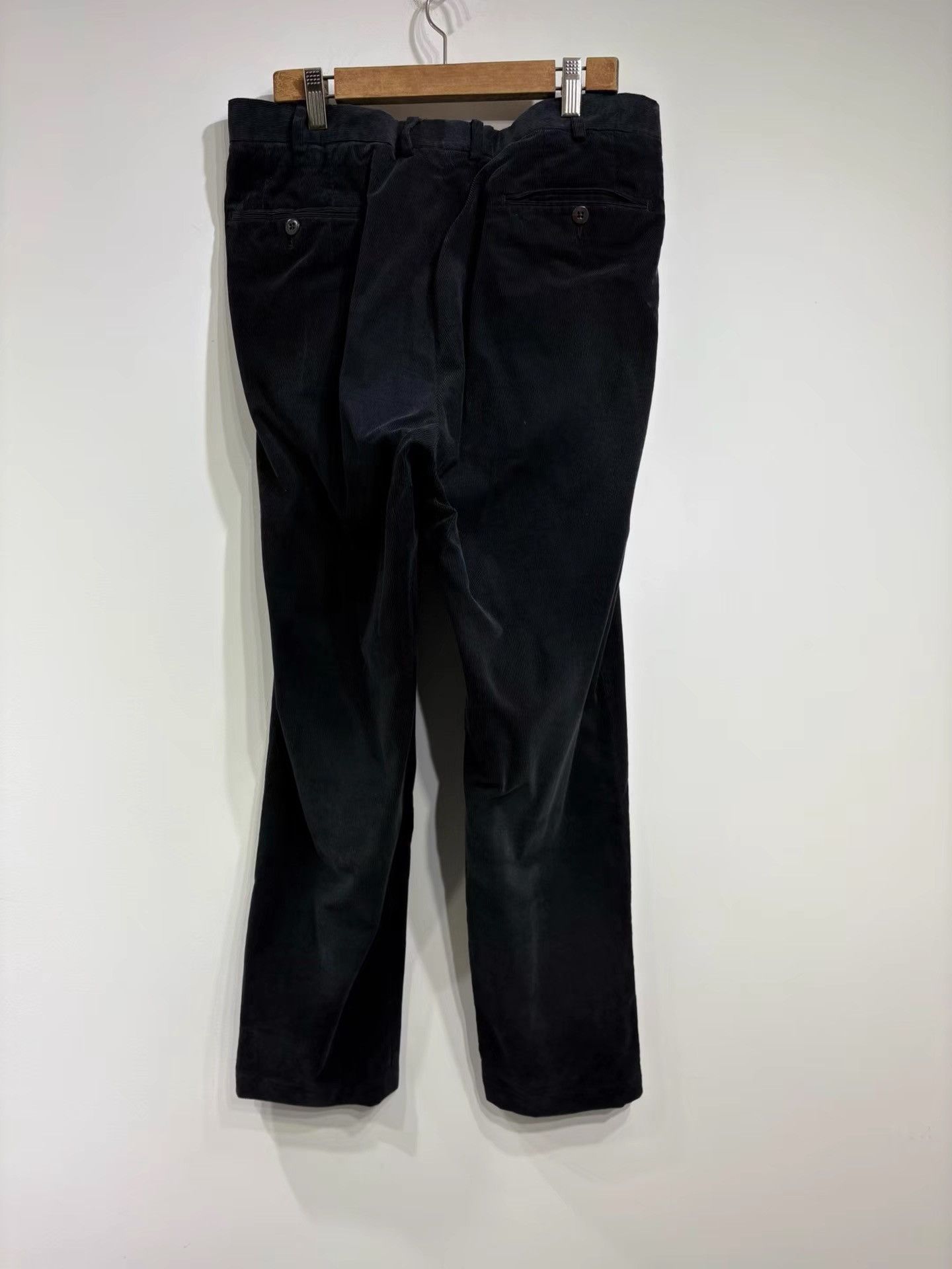 Ermenegildo Zegna Ermenegildo Zegna Black Corduroy Casual Pants K29 Size US 33 - 2 Thumbnail
