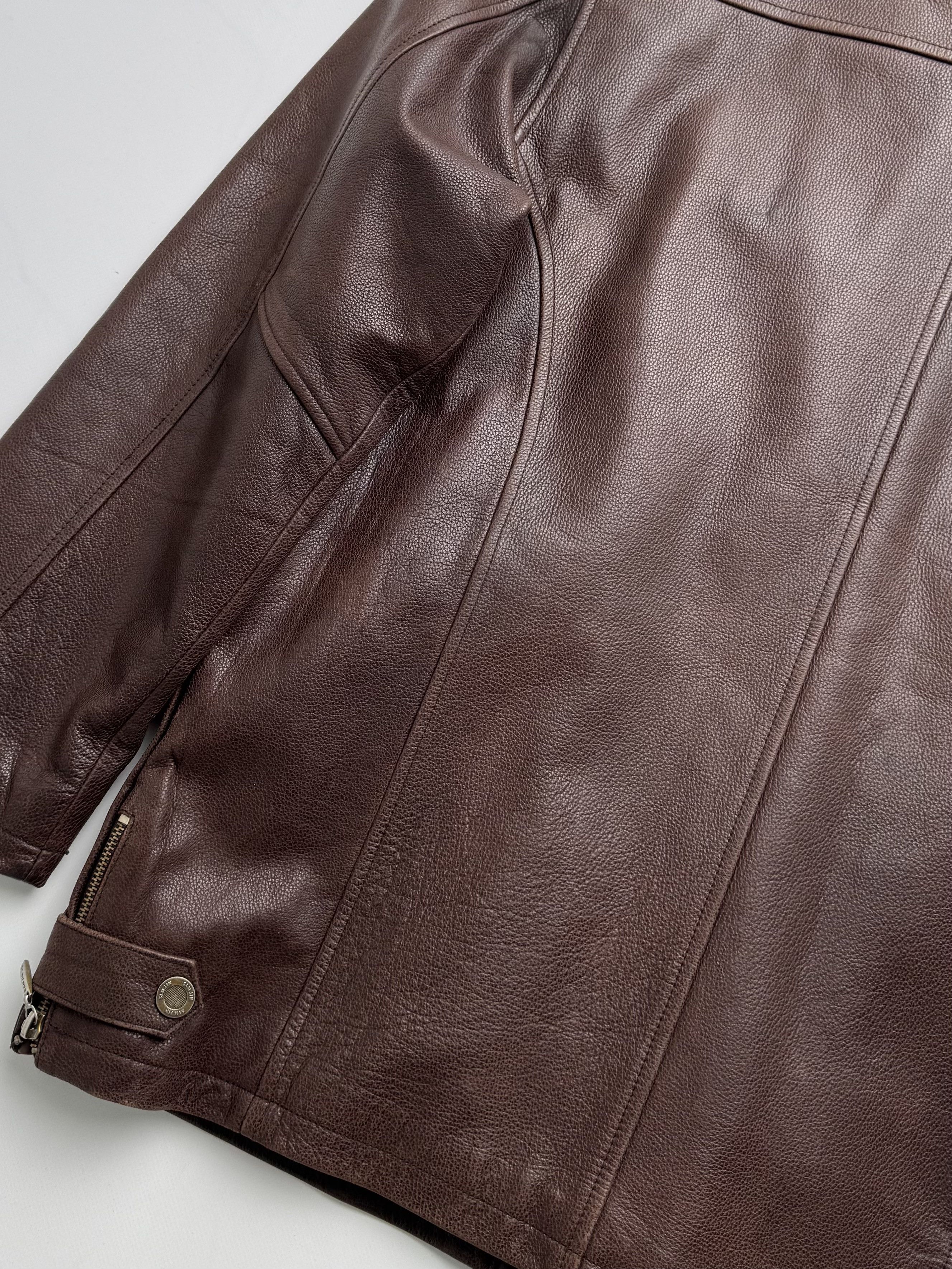 Vintage Vintage Heavy Leather Coat B8(V408)E2 Size US XL / EU 56 / 4 - 9 Thumbnail