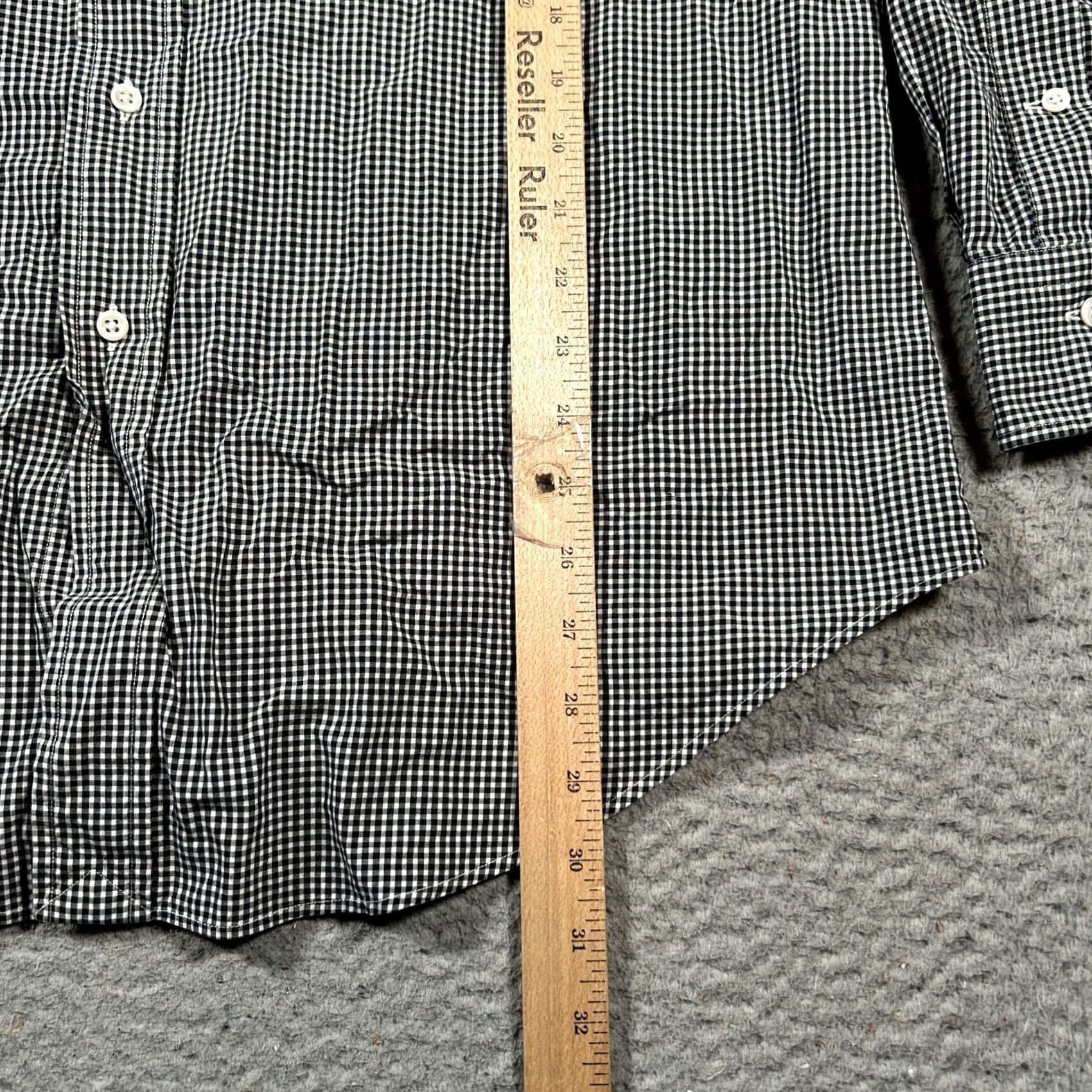 Polo Ralph Lauren Polo Ralph Lauren Shirt Mens 16.5 Dress Men Black White Gingham Check Cotton Philip Size 46R - 5 Thumbnail