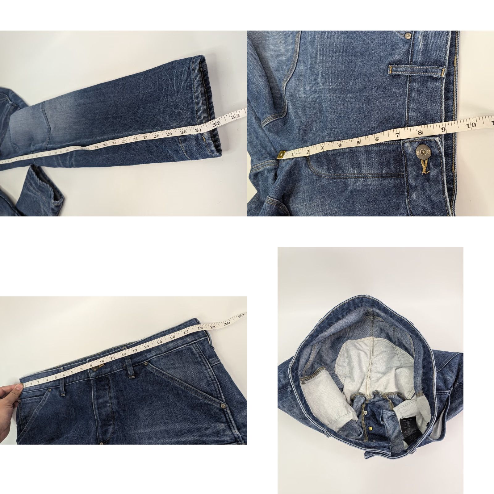 Vintage G-Star Raw Jeans 36 Regular 29in Inseam 3D 5620 Bike 3D Low Tapered Denim Blue Mens 34x32 (Fits 36x29) Moto Street Jeans Size US 36 / EU 52 - 8 Thumbnail
