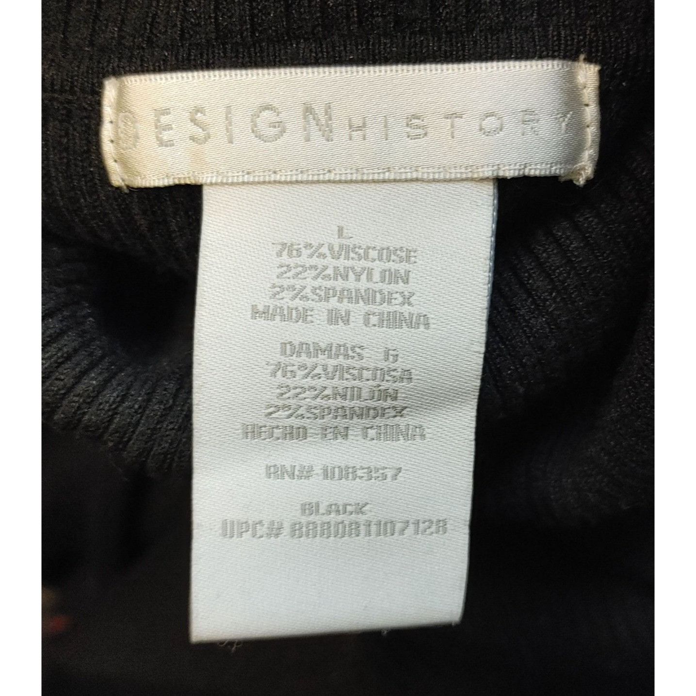 Other Design History Black Turtleneck 1/2 Sleeve Sweater Size L Size L / US 10 / IT 46 - 3 Thumbnail