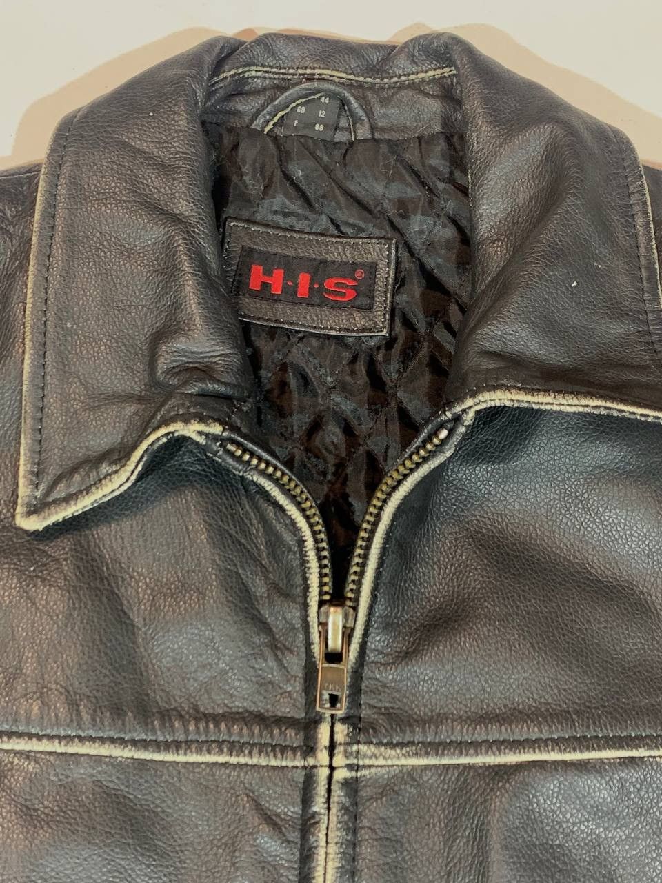Other HIS Moto Racing Leather Jacket Vintage Size US M / EU 48-50 / 2 - 7 Thumbnail