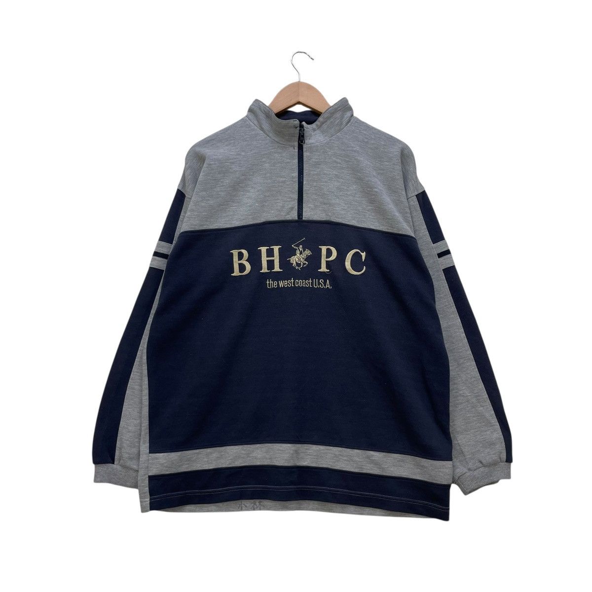 Beverly Hills Polo Club 💥Vintage Polo Beverly Hills Half Zip Pull Over Size US M / EU 48-50 / 2 - 1 Thumbnail
