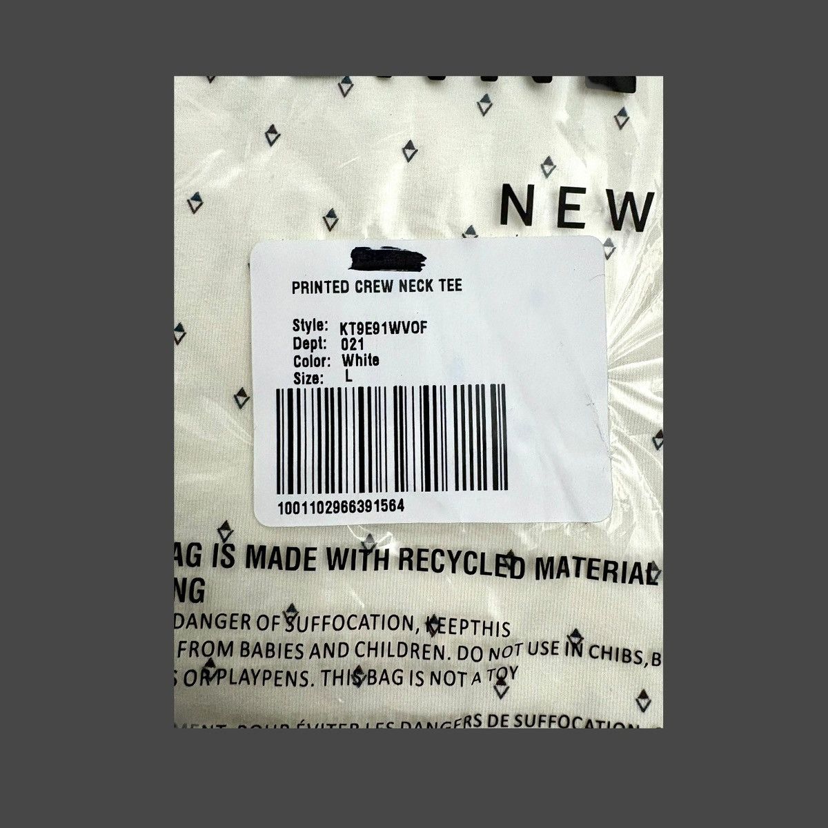 Kenneth Cole Kenneth Cole Men’s Printed Off-White Crew NeckT-Shirt Sz L Size US L / EU 52-54 / 3 - 5 Thumbnail