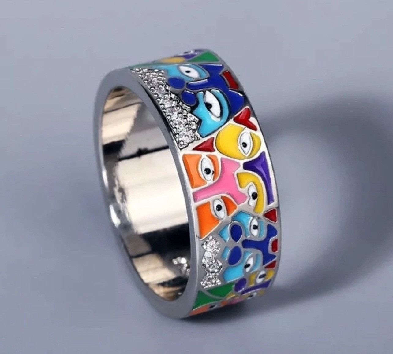 Japanese Brand × Jewelry × Vintage Creative Handmade Enamel Craft Ring Size ONE SIZE - 1 Thumbnail