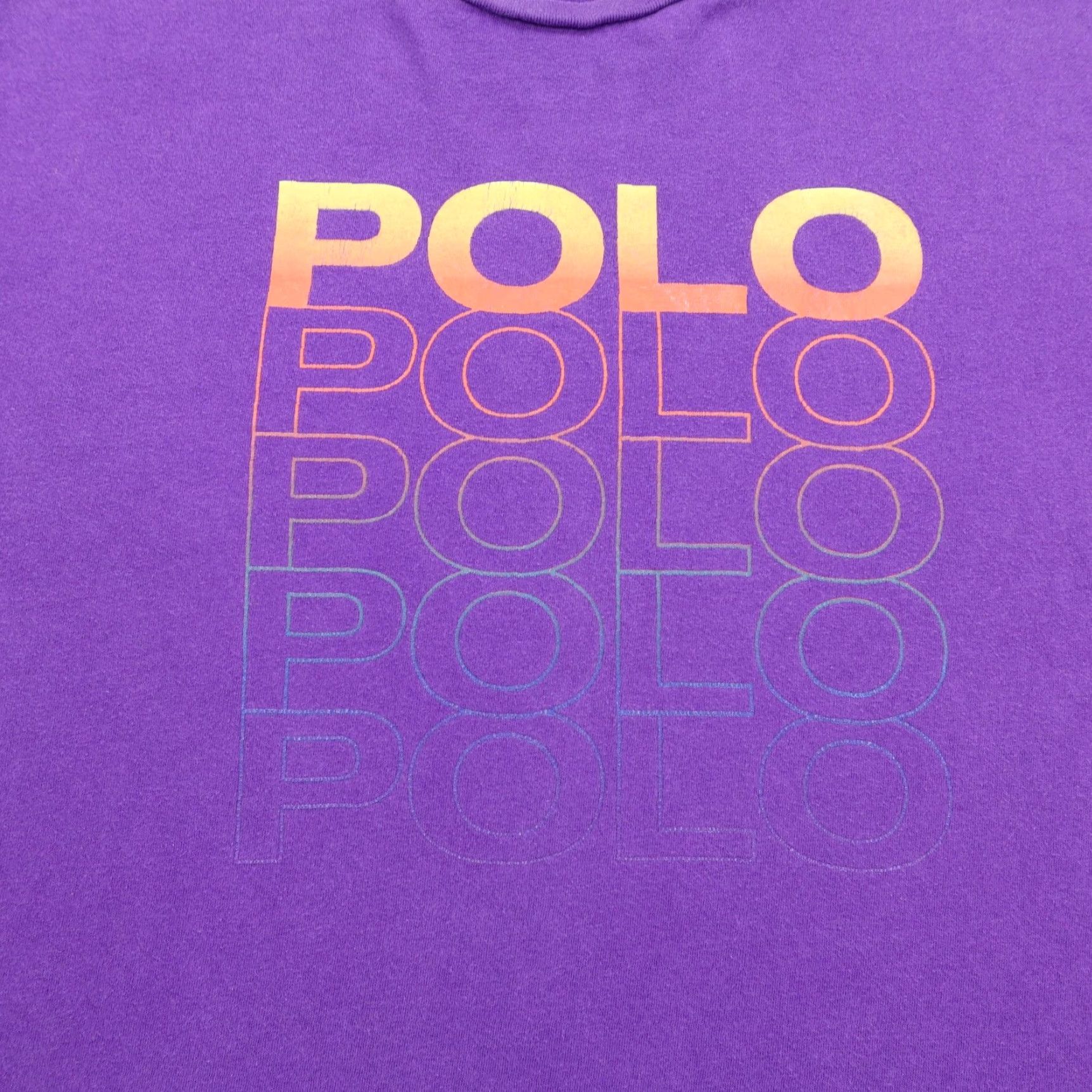 Polo Ralph Lauren Polo Ralph Lauren Shirt Mens Medium Purple Classic Fit Graphic POLO Logo Tee Size US M / EU 48-50 / 2 - 2 Thumbnail