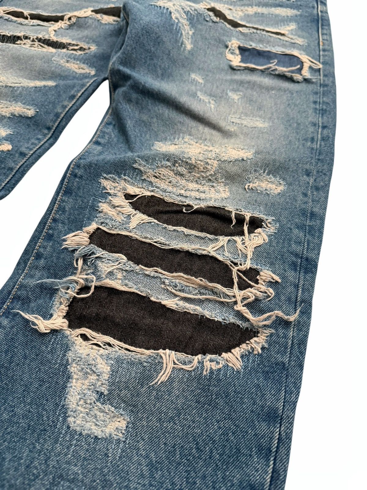 424 2024 Destroyed Distressed Patch Denim Size US 30 / EU 46 - 4 Thumbnail