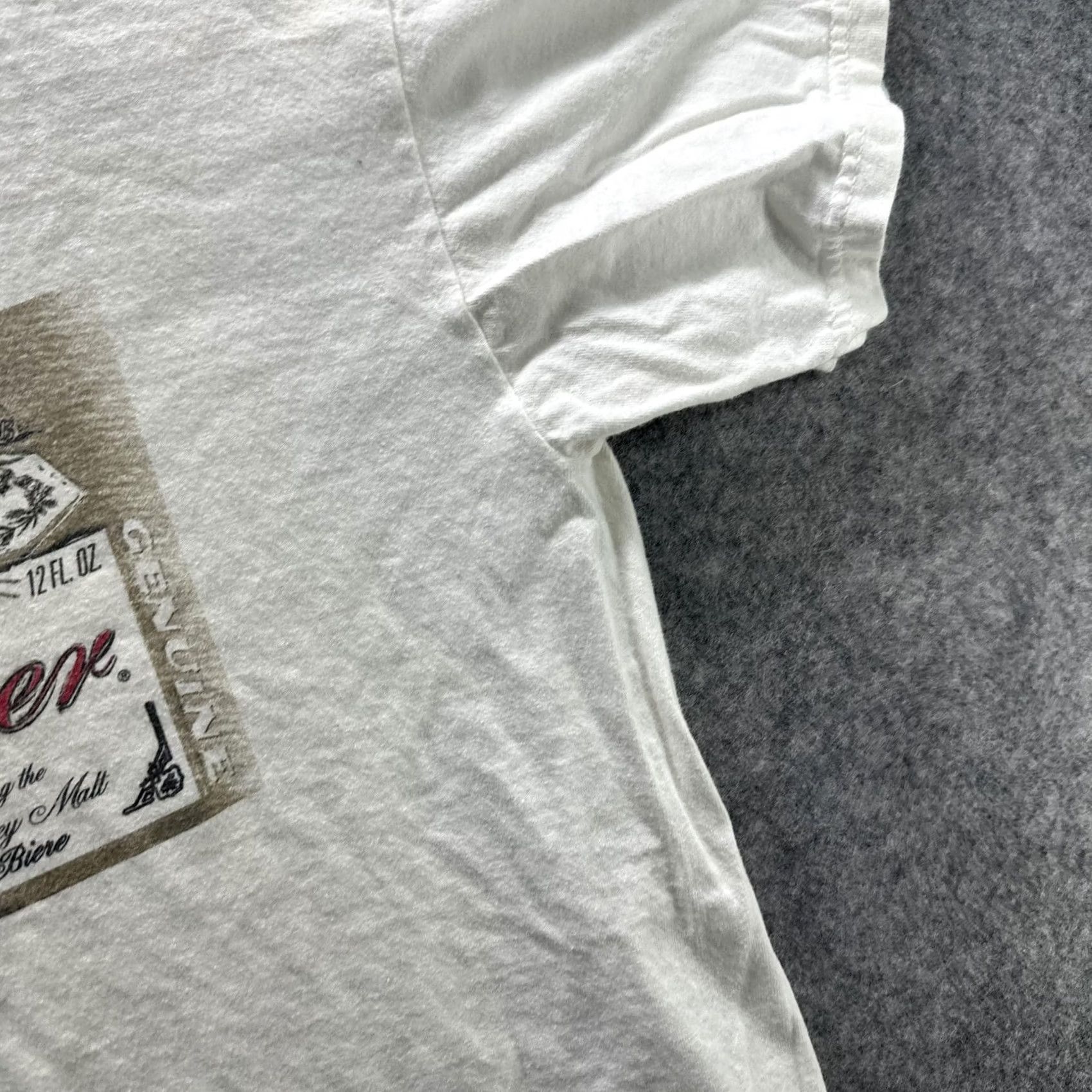 Fruit Of The Loom Budweiser Shirt Mens Medium White Graphic Print T Shirt Crew Neck Short Sleeve Cotton Size US M / EU 48-50 / 2 - 7 Thumbnail