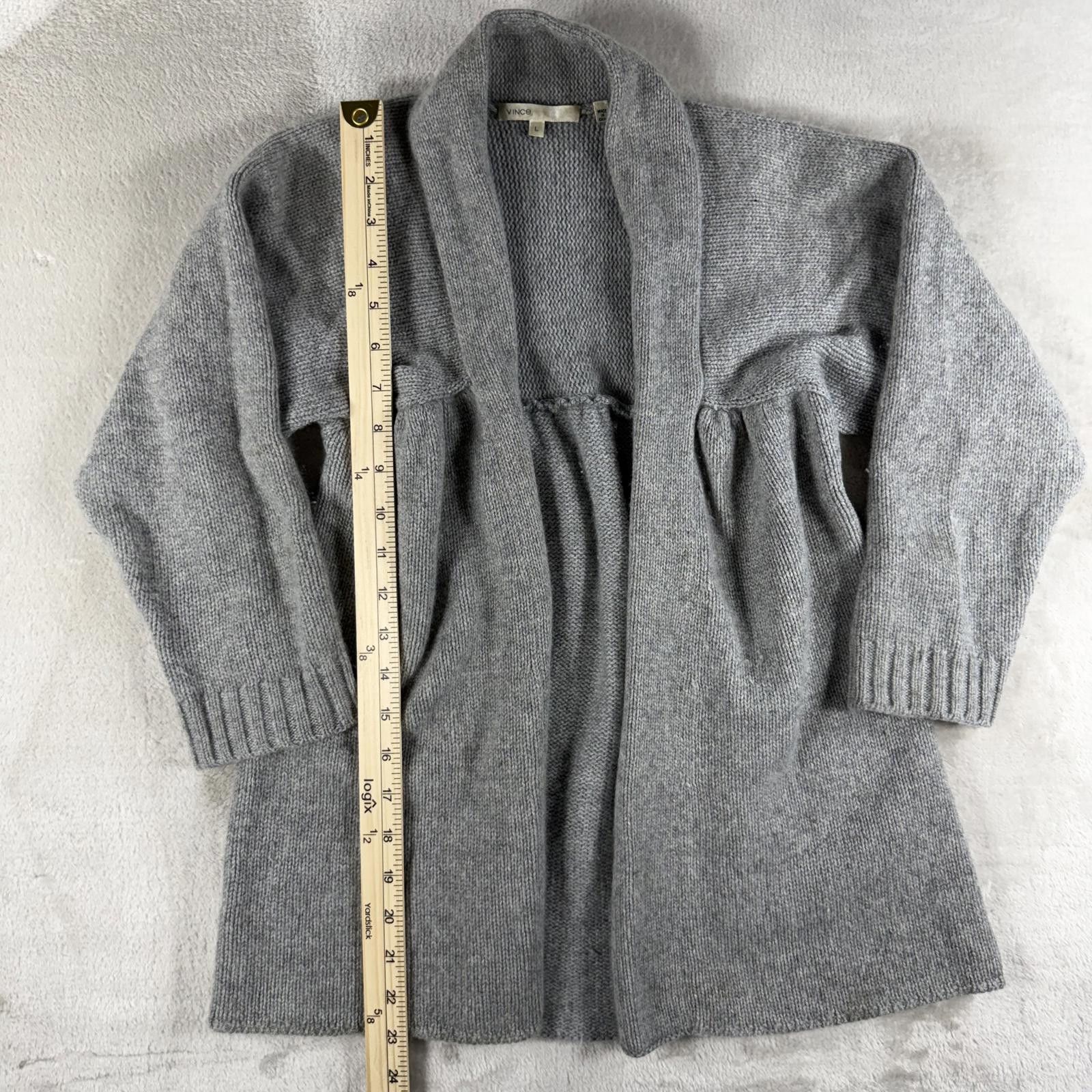 Vince Vince Cardigan Women's L Grey 100% Cashmere Size L / US 10 / IT 46 - 5 Thumbnail