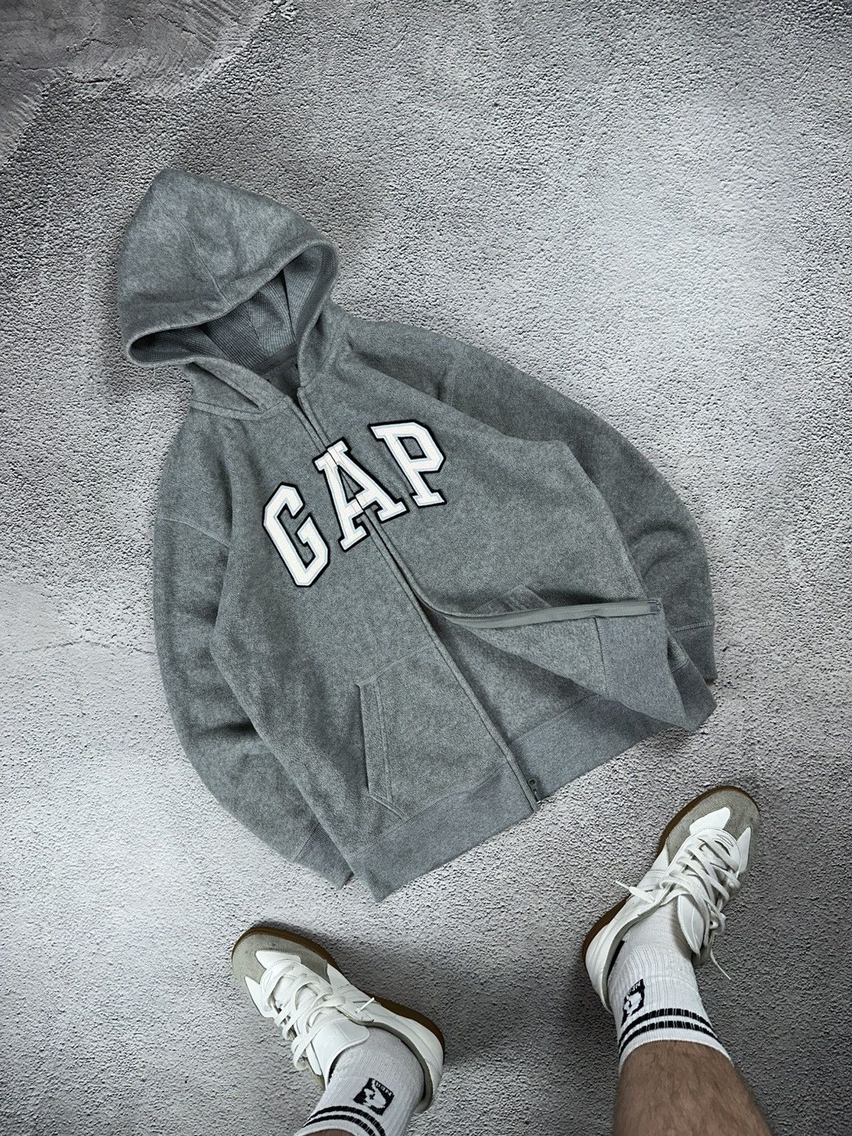 Gap Gap Fleece Full Zip Hoodie Reflective Big Logo Sportwear Size US M / EU 48-50 / 2 - 1 Thumbnail