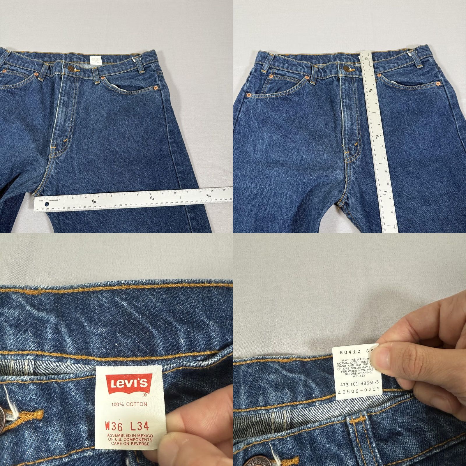 Levi's VINTAGE Levi's Jeans Mens 36x34 Blue 505 Orange Tab Straight Fit Denim Pants 90s Size US 36 / EU 52 - 8 Thumbnail