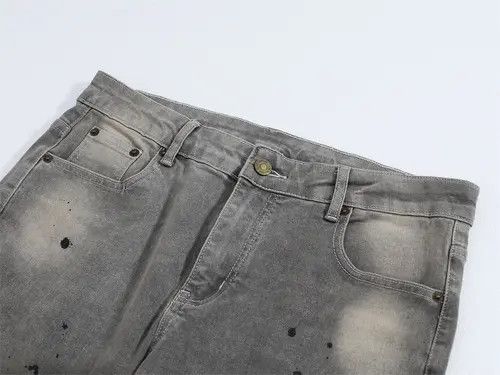 VIBE Street ink-splashed washed loose wide-leg flared jeans Size US 32 / EU 48 - 4 Thumbnail