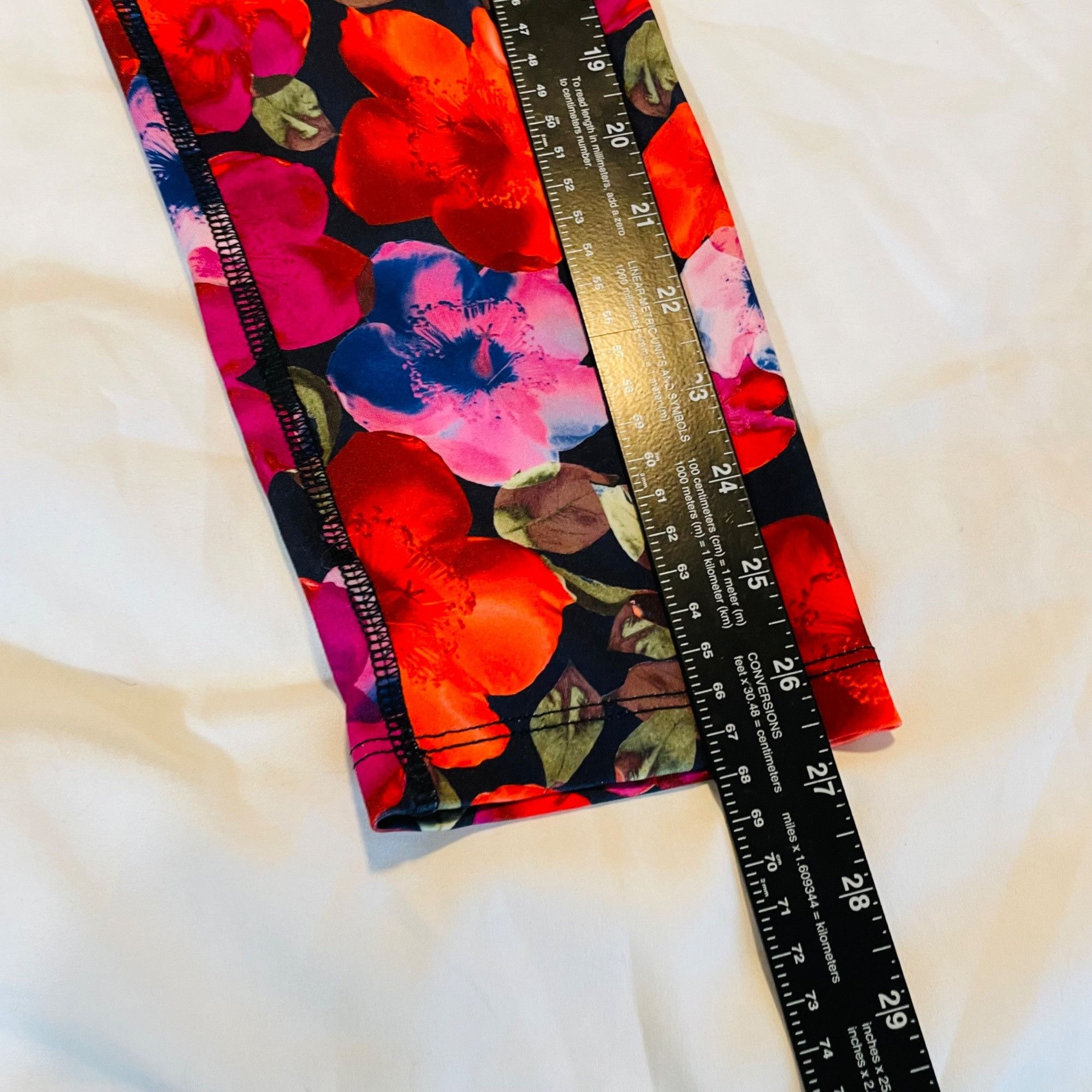 Other KOS USA Womens Floral Print Leggings Size S Stretch Fitness Size 26" / US 2 / IT 38 - 4 Thumbnail