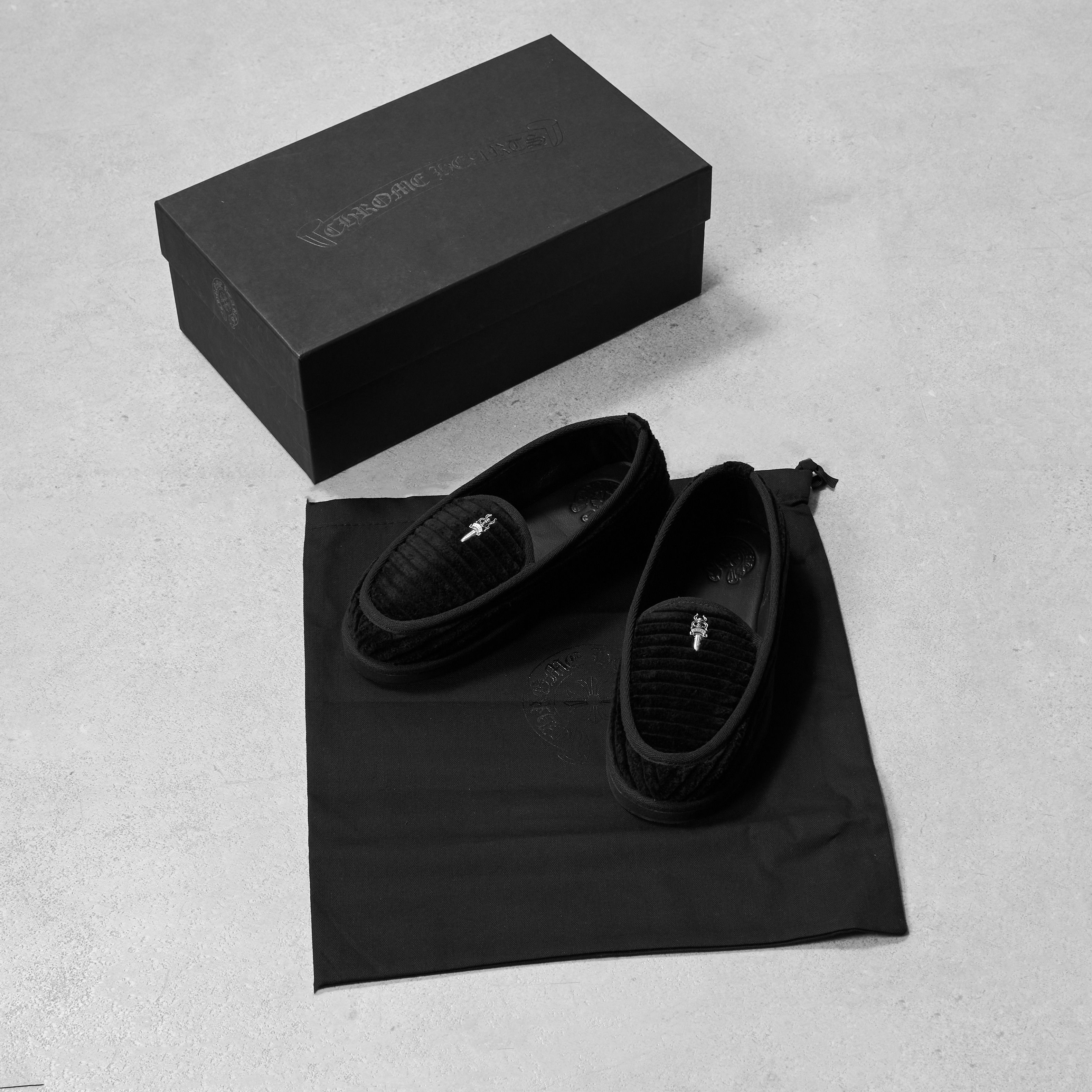 Chrome Hearts CHROME HEARTS Loafers Corduroy Dagger BLACK Size US 5 / EU 37 - 6 Thumbnail