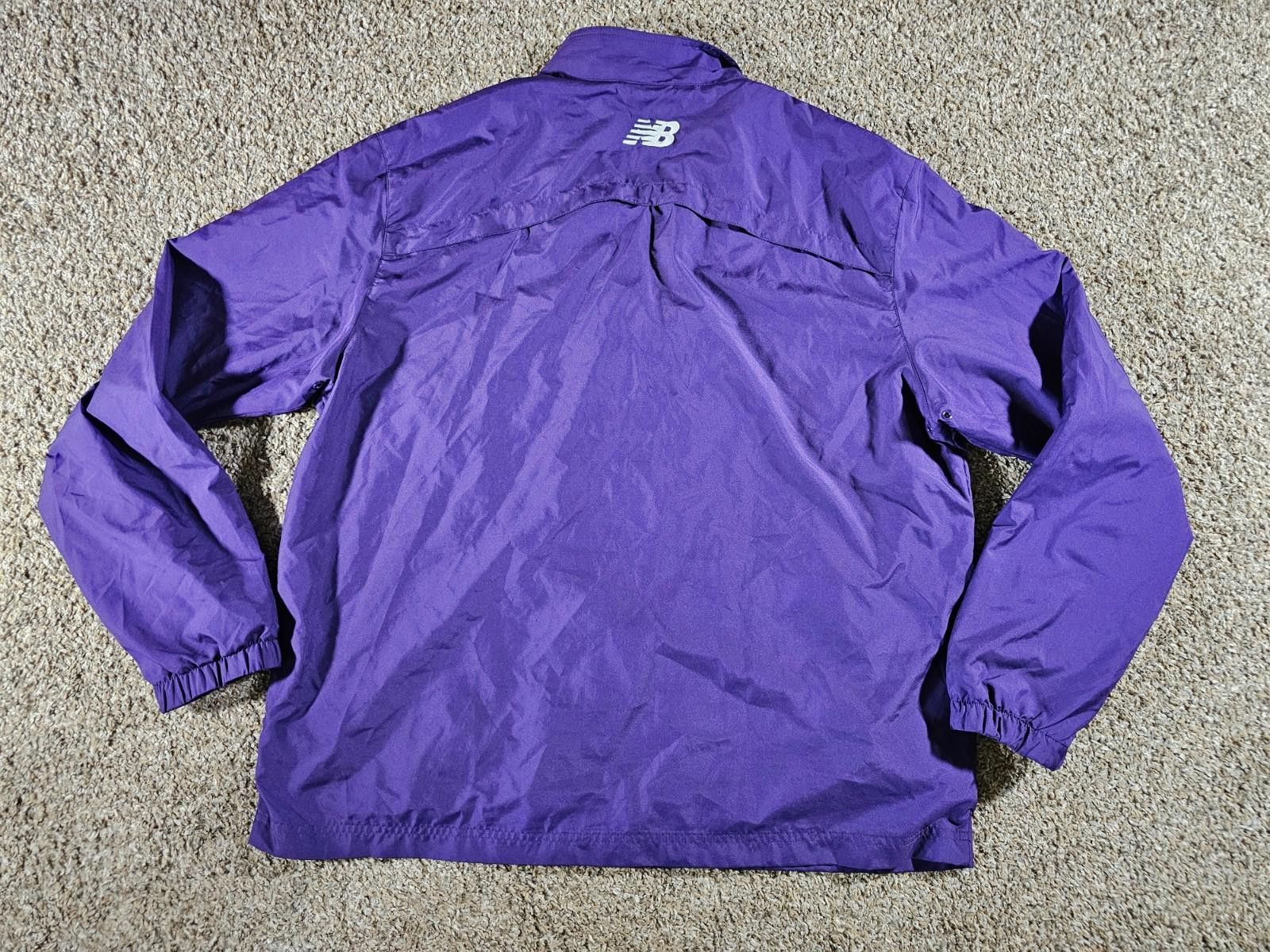 New Balance Full Zip Purple New Balance Jacket Vented Zip Pockets LARGE Size US L / EU 52-54 / 3 - 9 Thumbnail