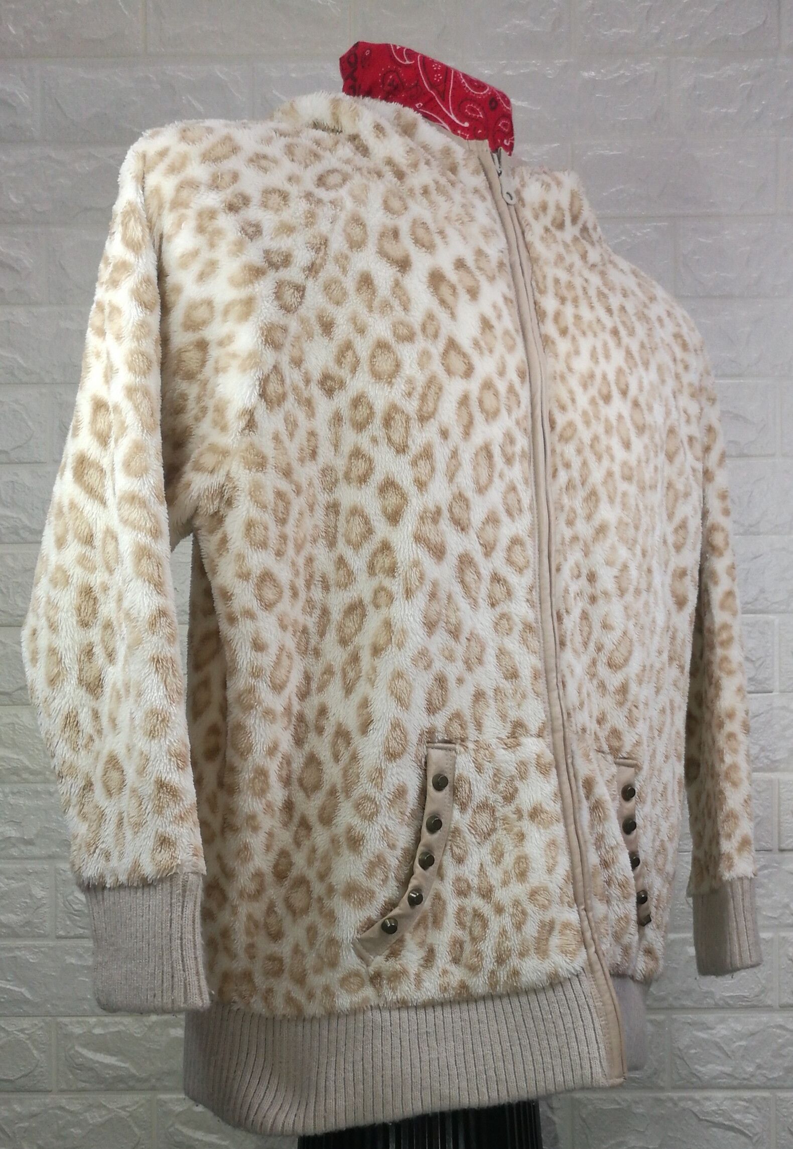 Japanese Brand Vintage COLZA Fleece Leopard Design Hoodie Sweatshirt Size L / US 10 / IT 46 - 2 Thumbnail