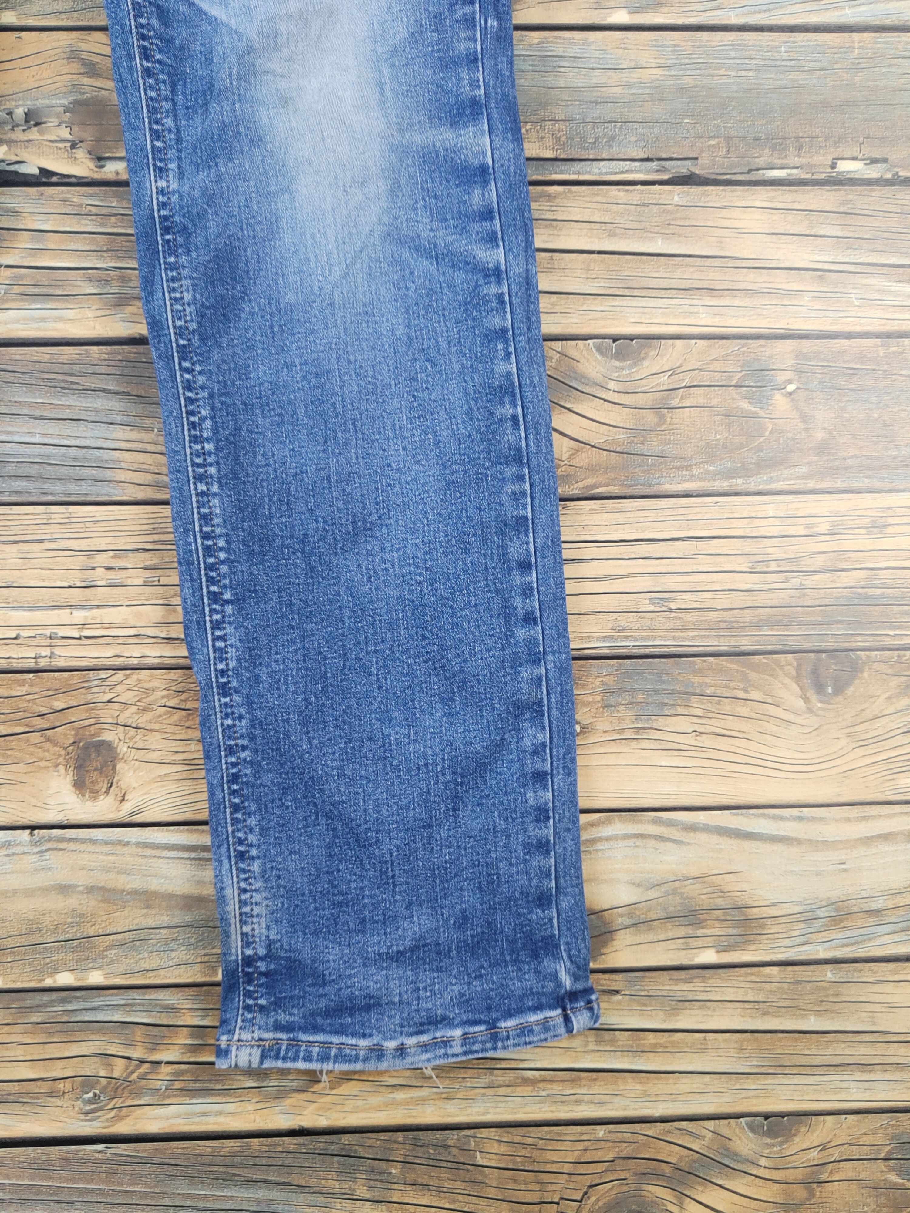 Japanese Brand Japan vintage Blue Distressed Ripped denim Jeans #W1993 Size US 28 / EU 44 - 6 Thumbnail