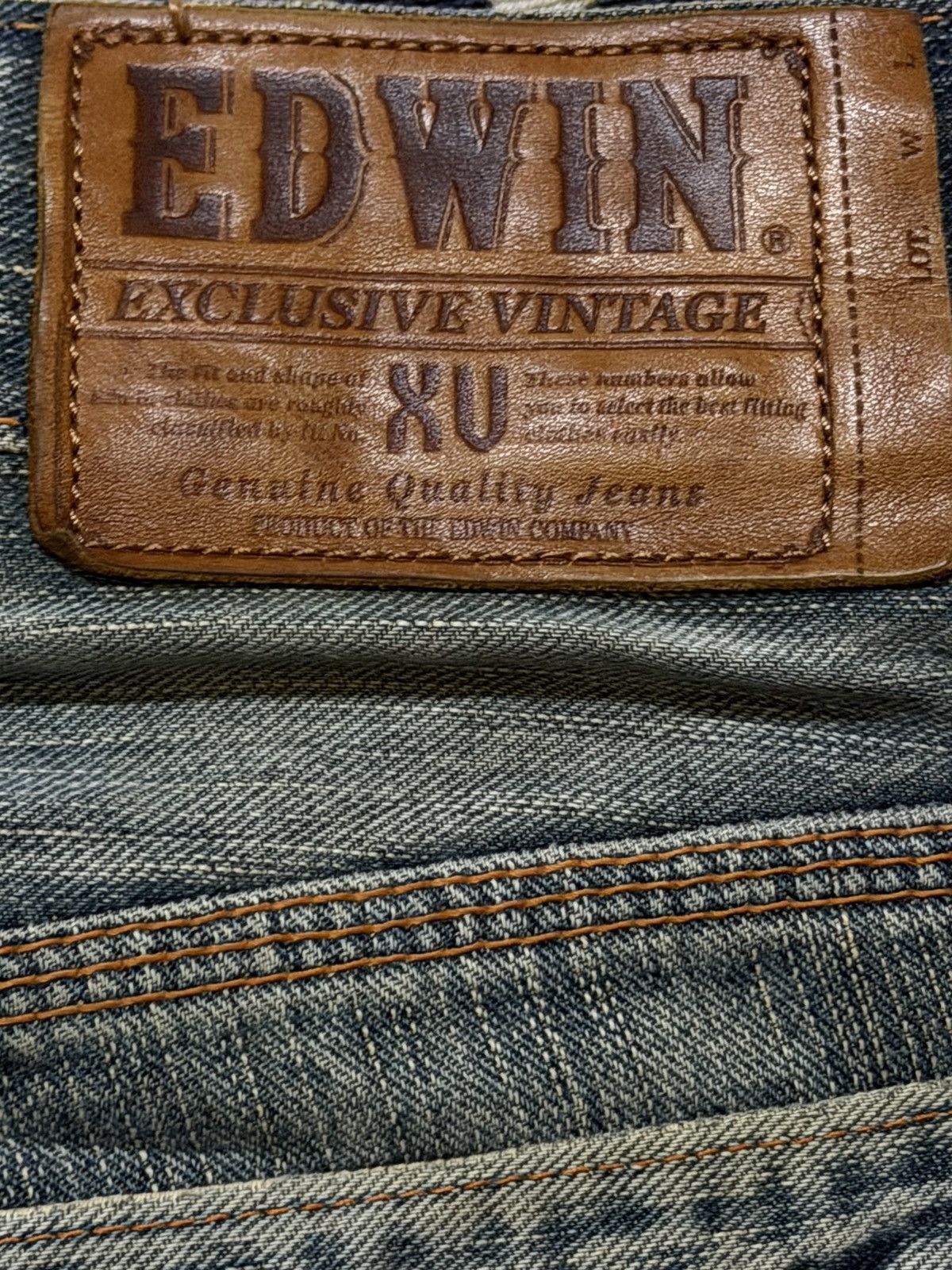 Edwin Vintage 90s Edwin XV Mud Wash Whiskers Distressed Wide Leg Size US 34 / EU 50 - 6 Thumbnail