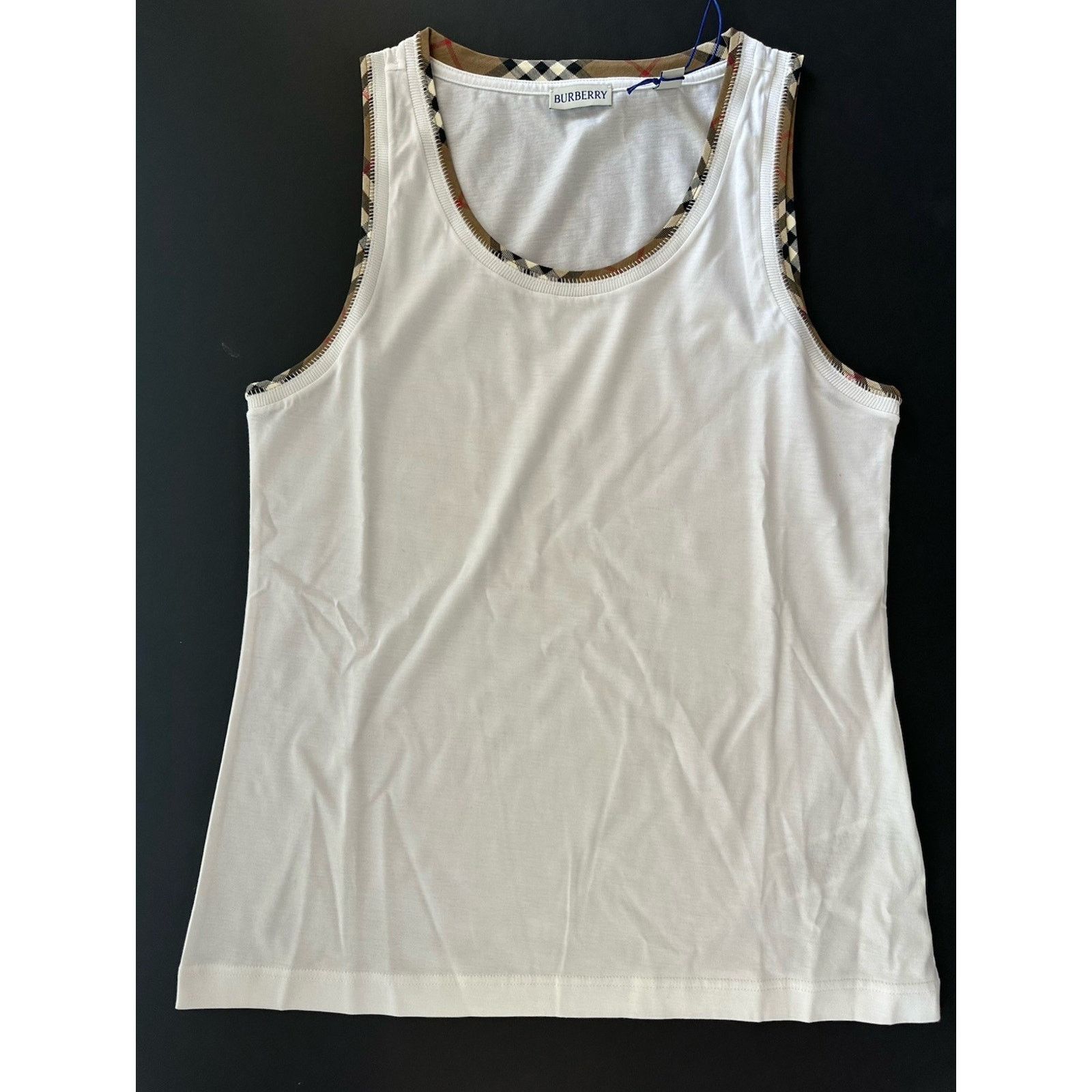 Burberry Burberry Elyssa Check White Sleeveless Top M 8104295 Size M / US 6-8 / IT 42-44 - 1 Thumbnail