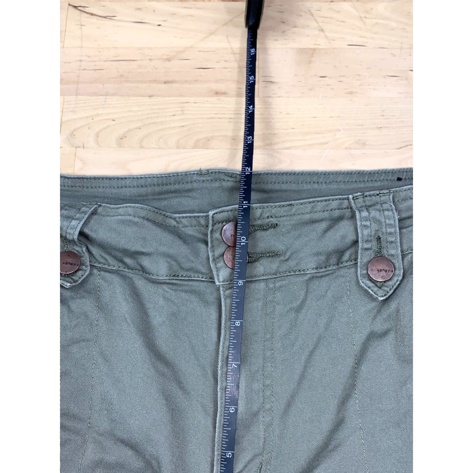 Vintage Venezia Womens Pants Size 8 Green Floral Embroidered Capri #5009 Size 30" / US 8 / IT 44 - 5 Thumbnail