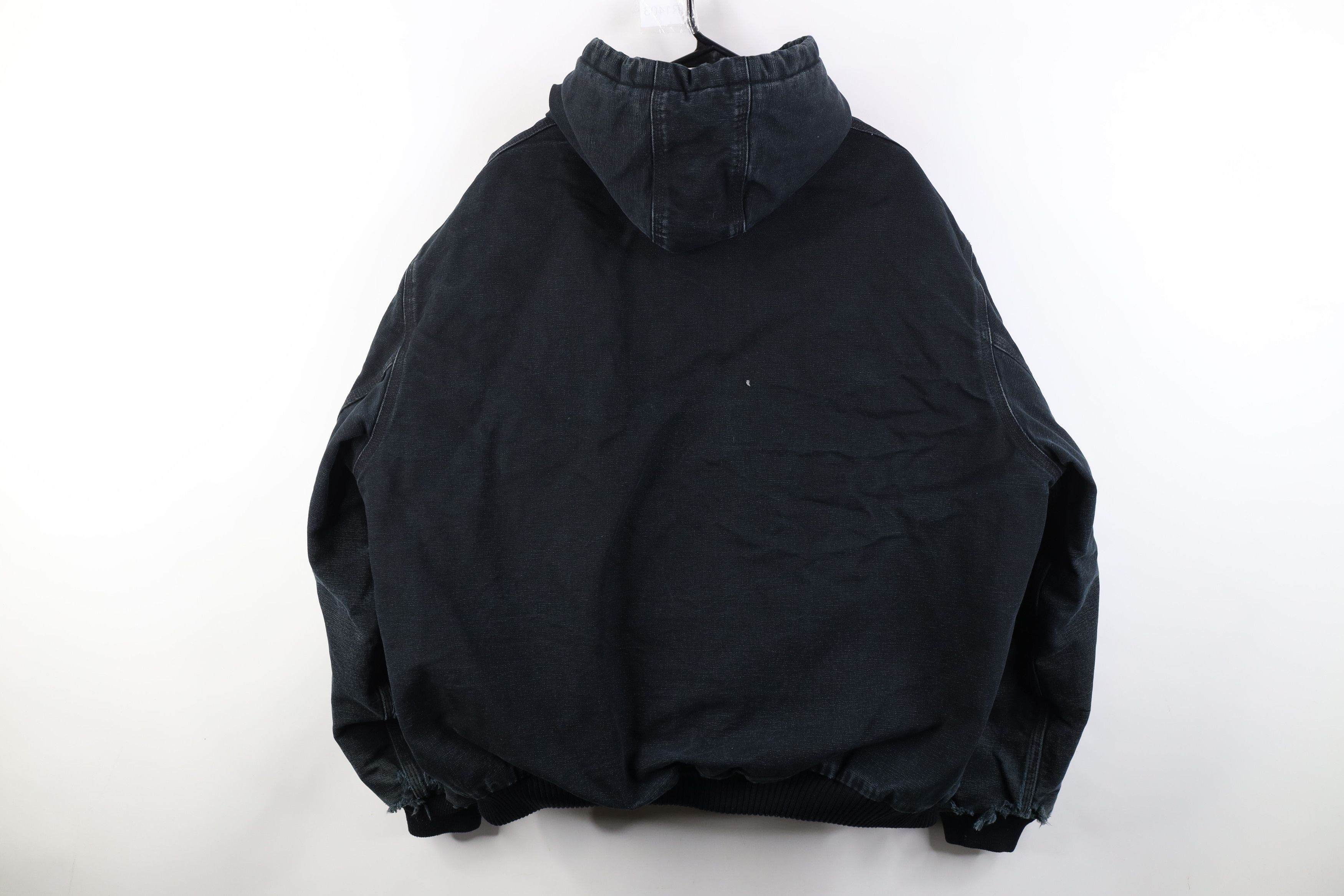 Carhartt Vintage Y2K Carhartt Quilted Canvas Hooded Jacket Black USA Size US XXL / EU 58 / 5 - 14 Thumbnail