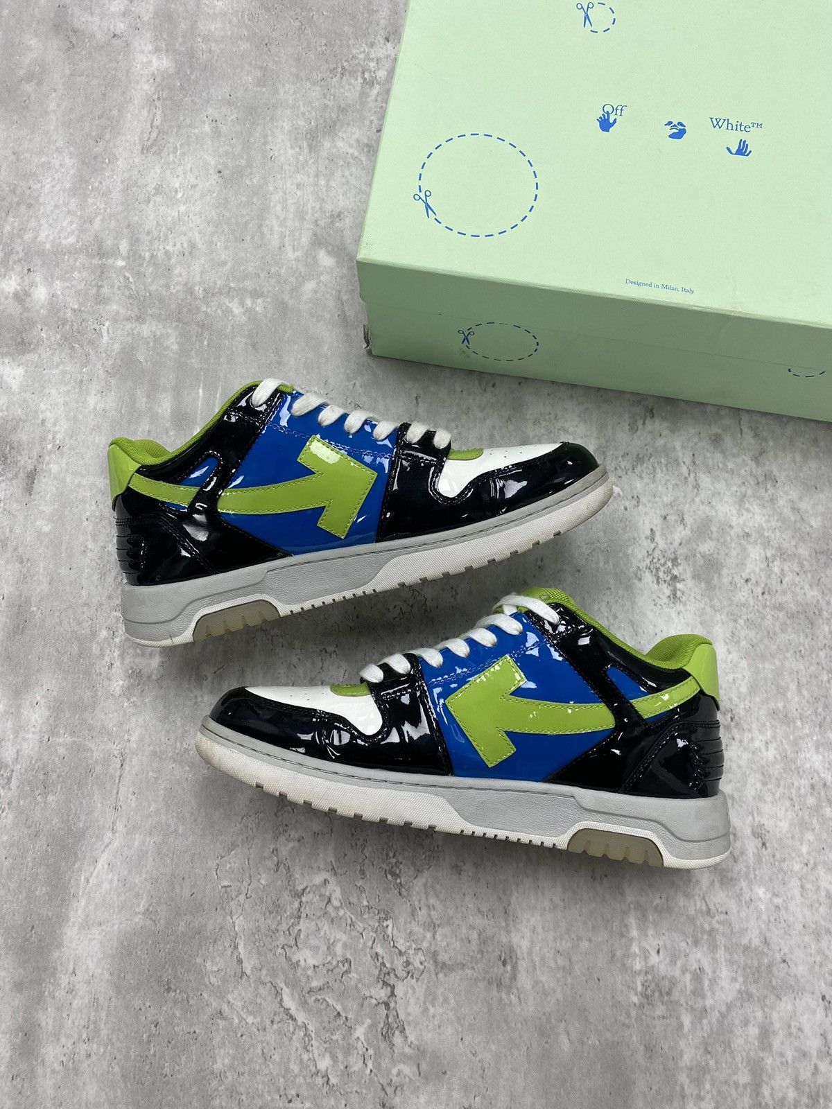 Off-White Size 42EU (9M) - Off-White Out of Office “Black Blue Green” Size US 9 / EU 42 - 2 Thumbnail