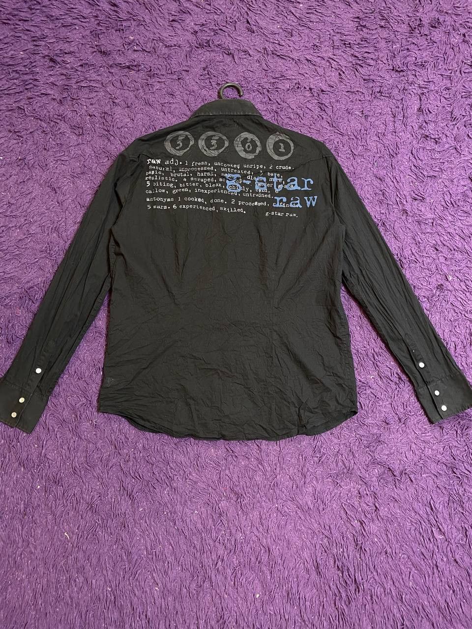 G-Star crazy Y2K GS3301 shirt black G-Star Raw Vintage big print Size US XL / EU 56 / 4 - 8 Thumbnail