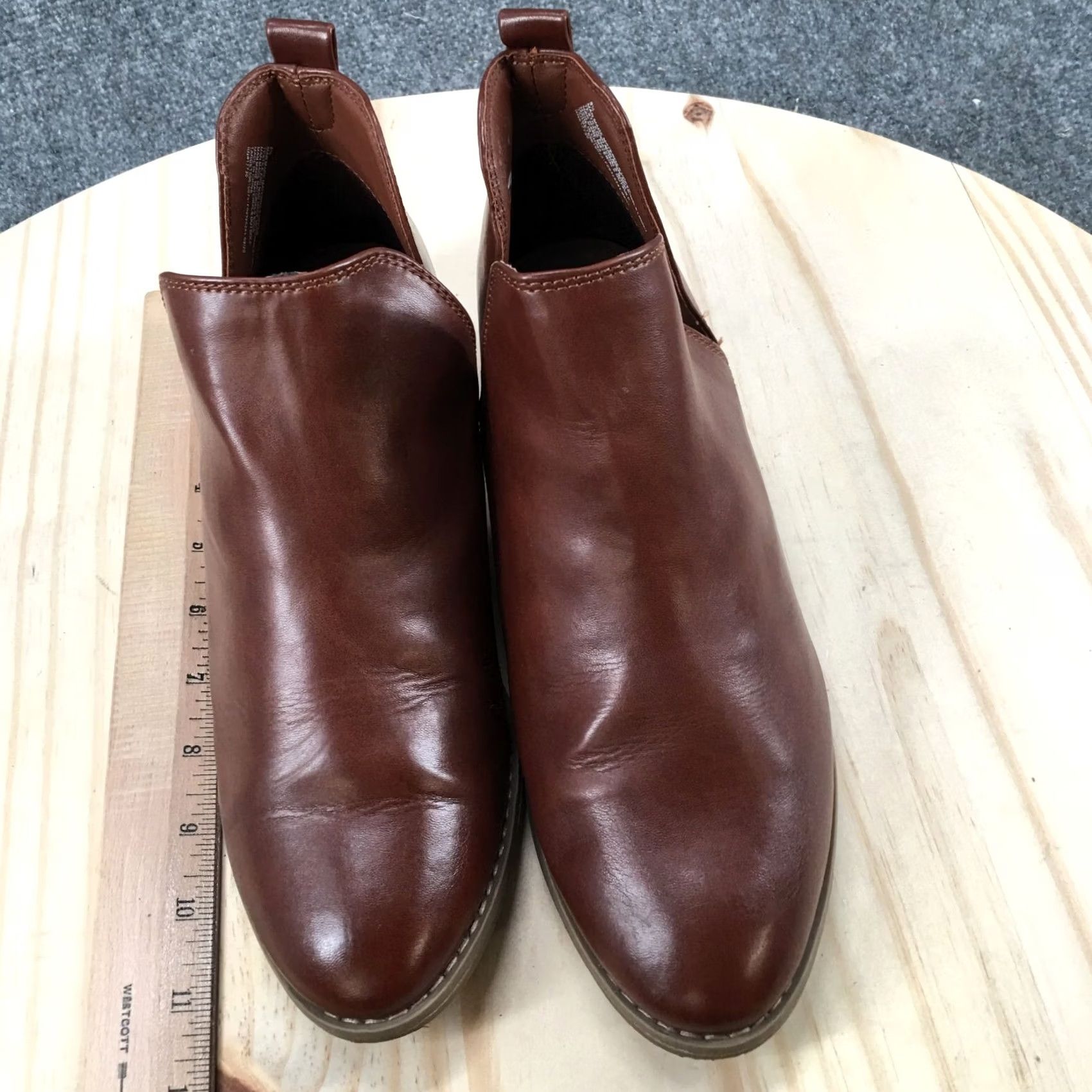 Vintage Universal Thread Boots Womens 8.5 Nora Ankle Bootie Brown Faux Leather Cut Out Boots Size US 9 / IT 39 - 7 Thumbnail