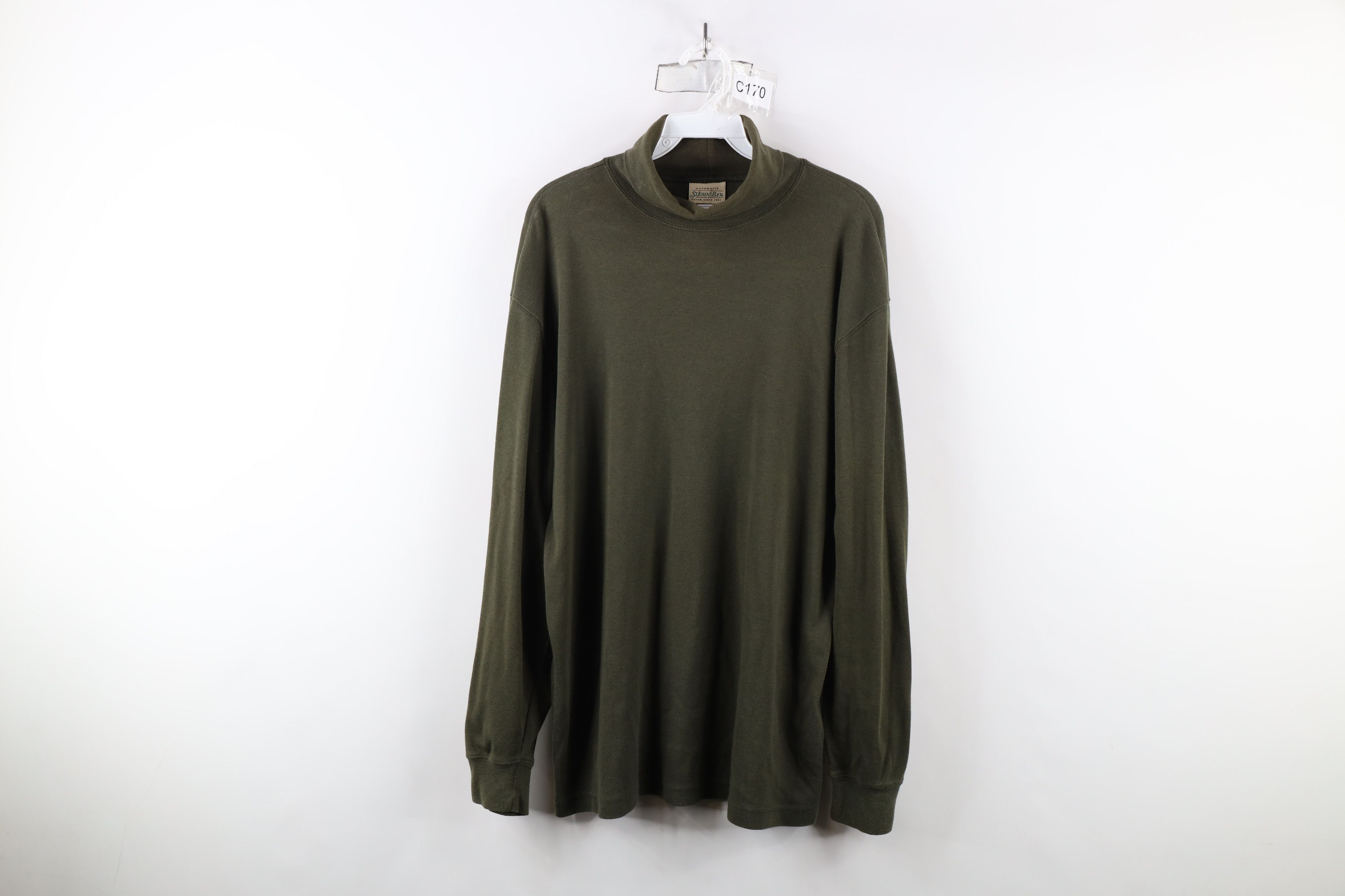 Vintage Vintage 90s Streetwear Blank Long Sleeve Turtleneck T-Shirt Size US M / EU 48-50 / 2 - 1 Thumbnail