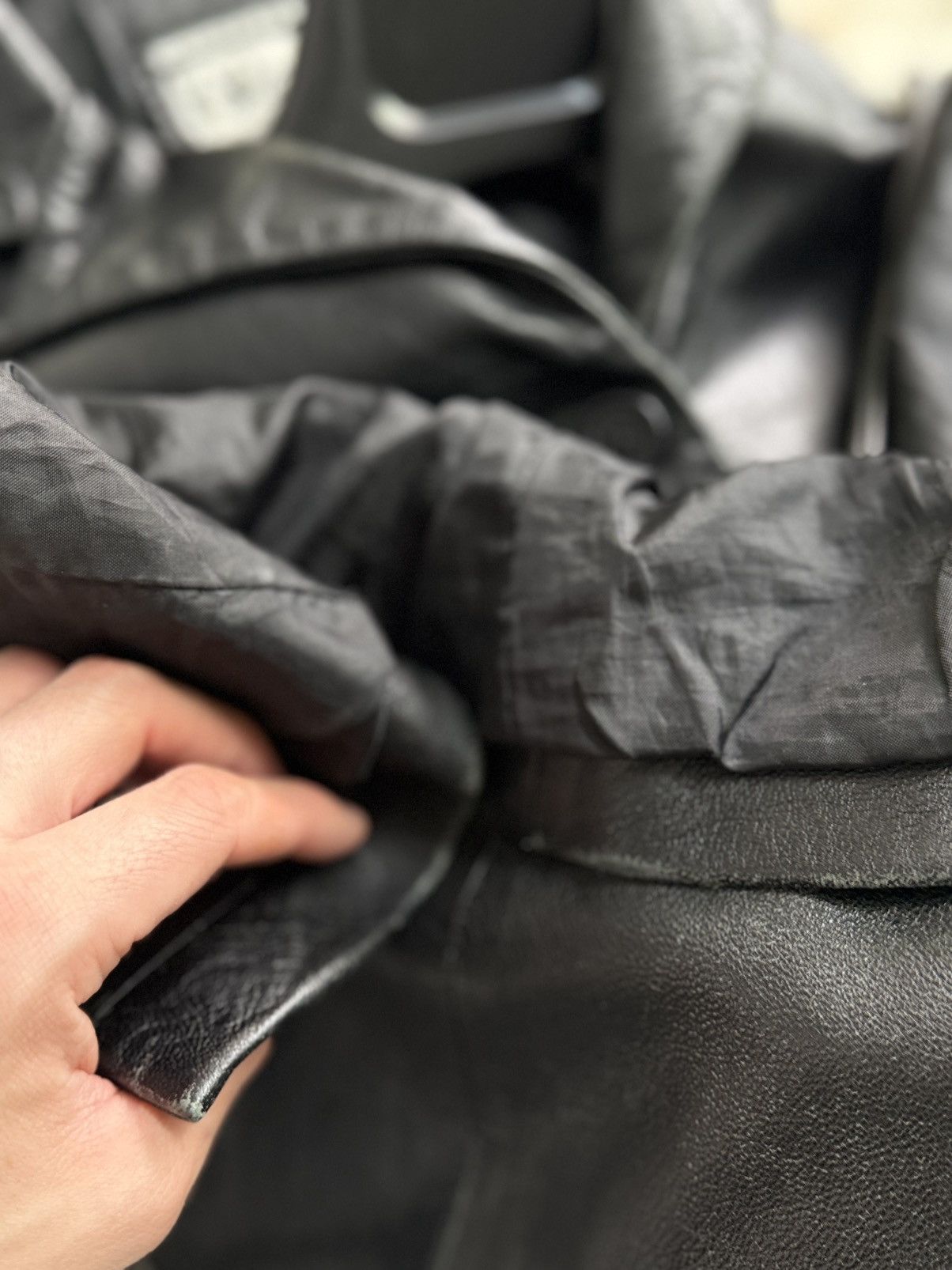 Other Vintage Black Longline Jacket IT, Genuine Leather Size 4-6 S Size S / US 4 / IT 40 - 16 Thumbnail
