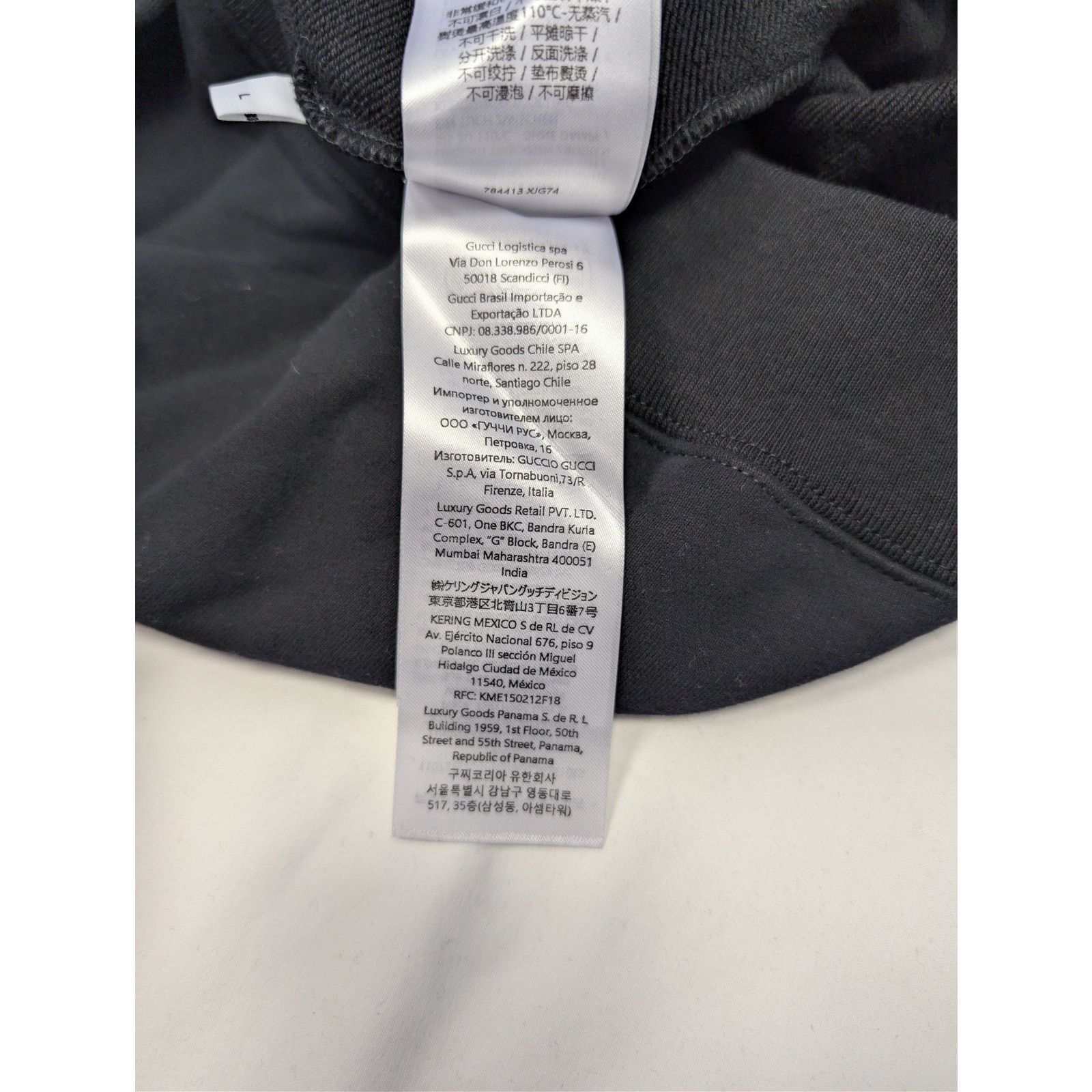 Gucci o1rshd1 Printed Logo Cotton Sweatshirt in Black / Light Pink Size US L / EU 52-54 / 3 - 20 Thumbnail