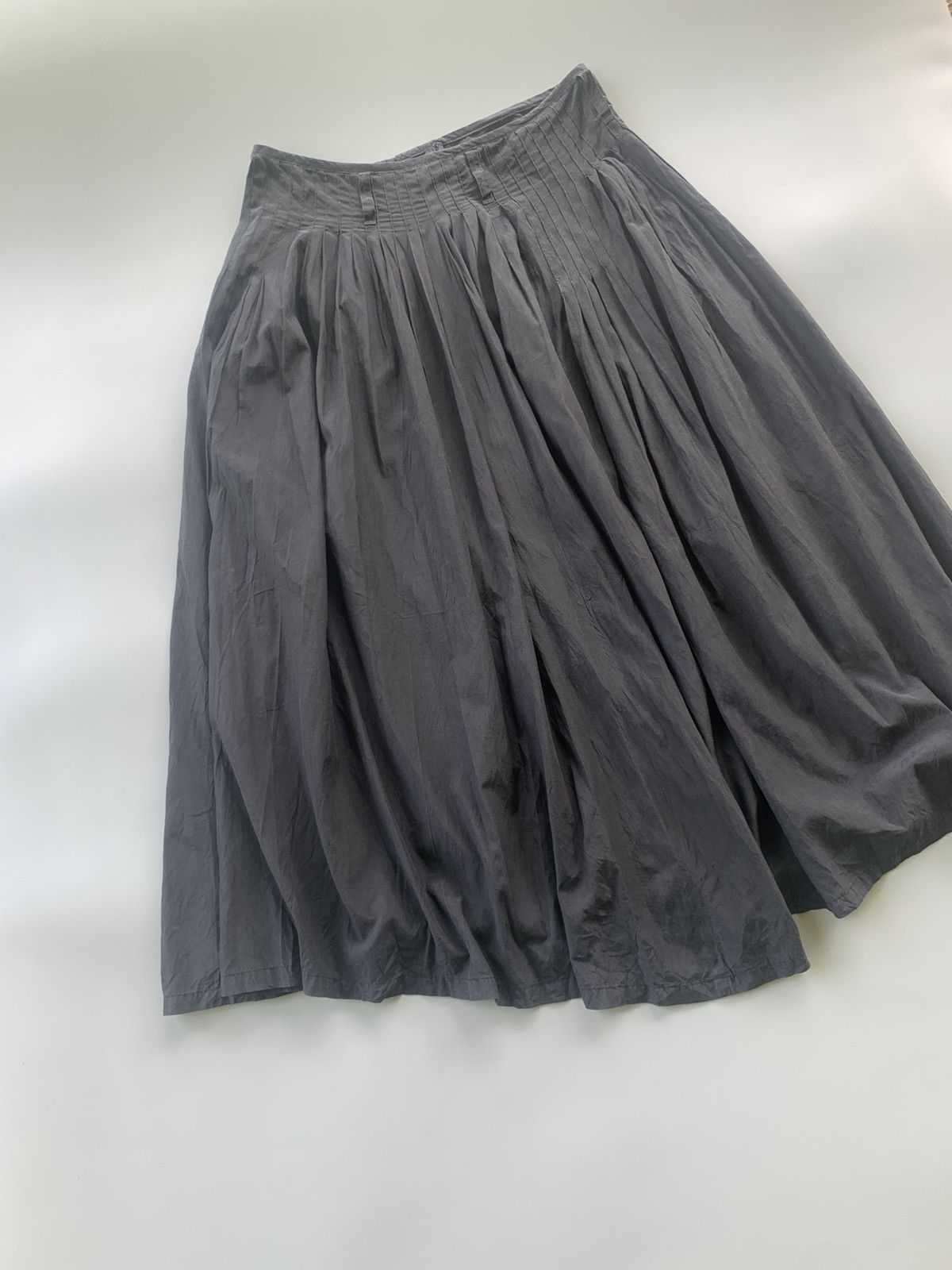 Yohji Yamamoto Y’s YOHJI YAMAMOTO SILK&COTTON CHARCOAL SKIRT Size 30" / US 8 / IT 44 - 11 Thumbnail