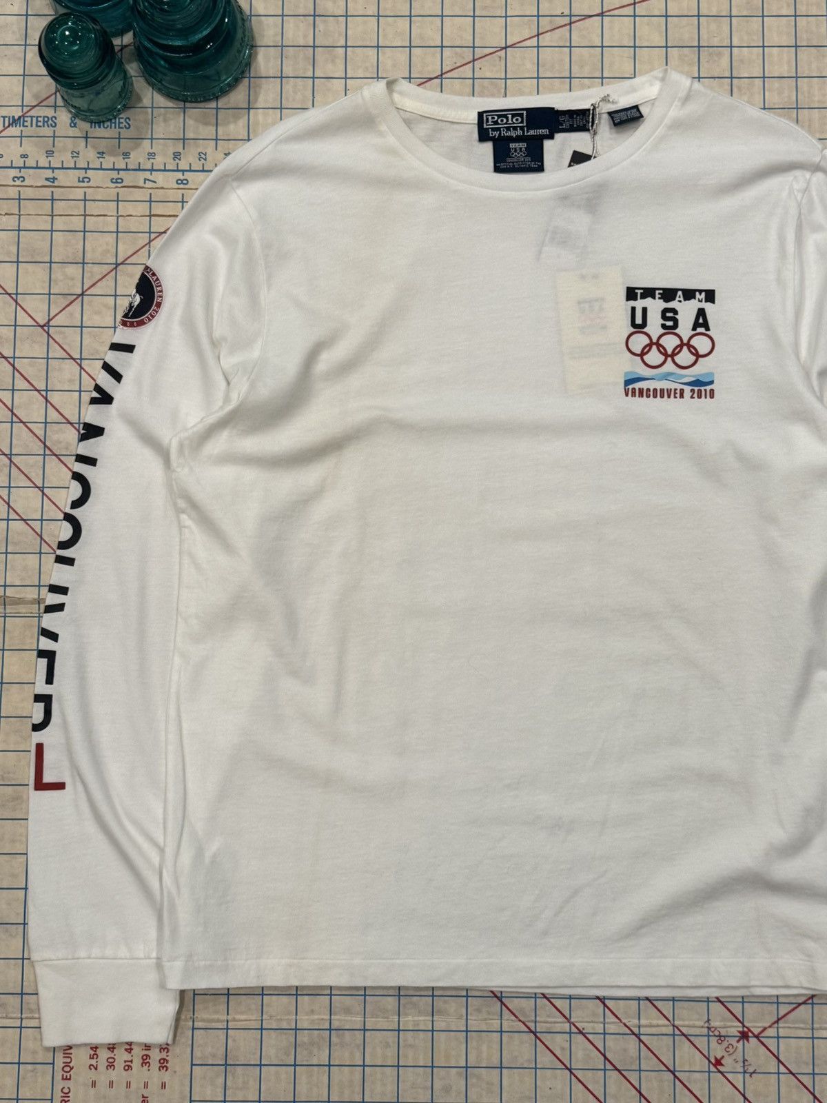 Polo Ralph Lauren NWT Polo Ralph Lauren Team USA 2010 Olympics L/S White Size US L / EU 52-54 / 3 - 4 Thumbnail