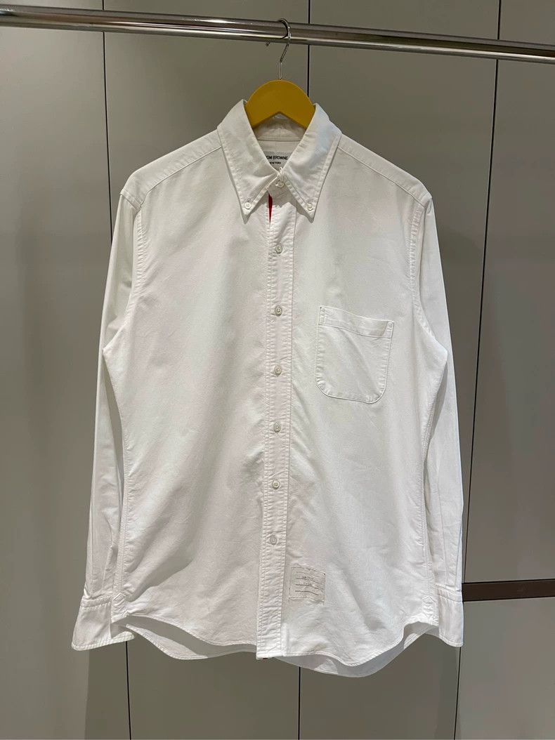 Thom Browne Thom browne White striped shirt 2504-Nextarrow Size US L / EU 52-54 / 3 - 1 Thumbnail