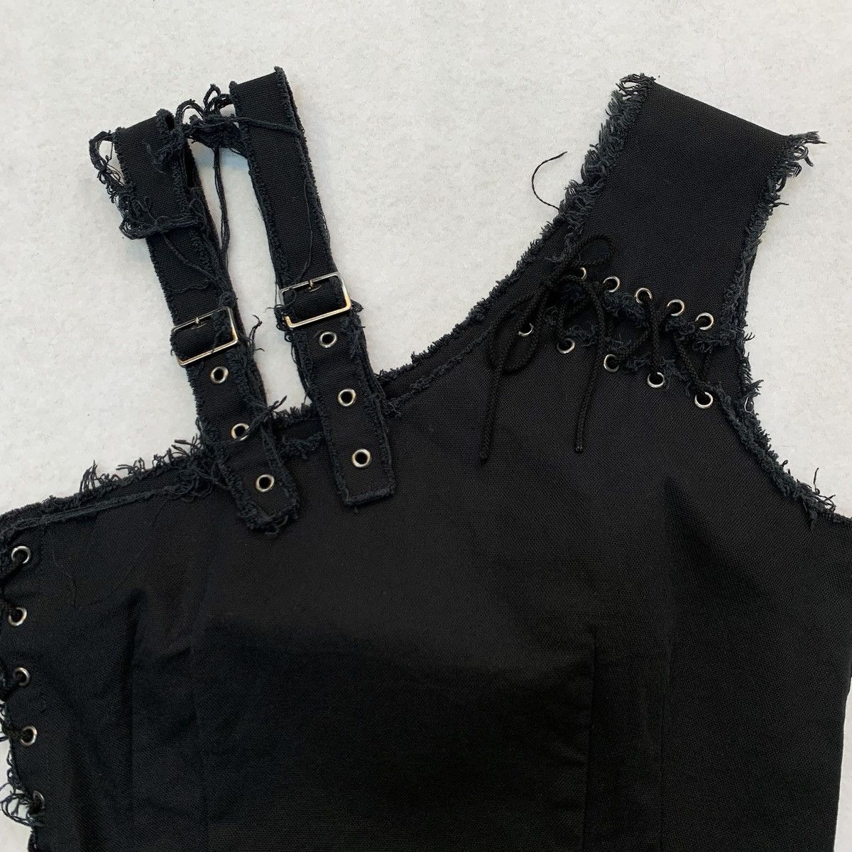 Other 2000s B.P.N (Black Peace Now) Canvas Bondage Corset Top Size M / US 6-8 / IT 42-44 - 2 Thumbnail