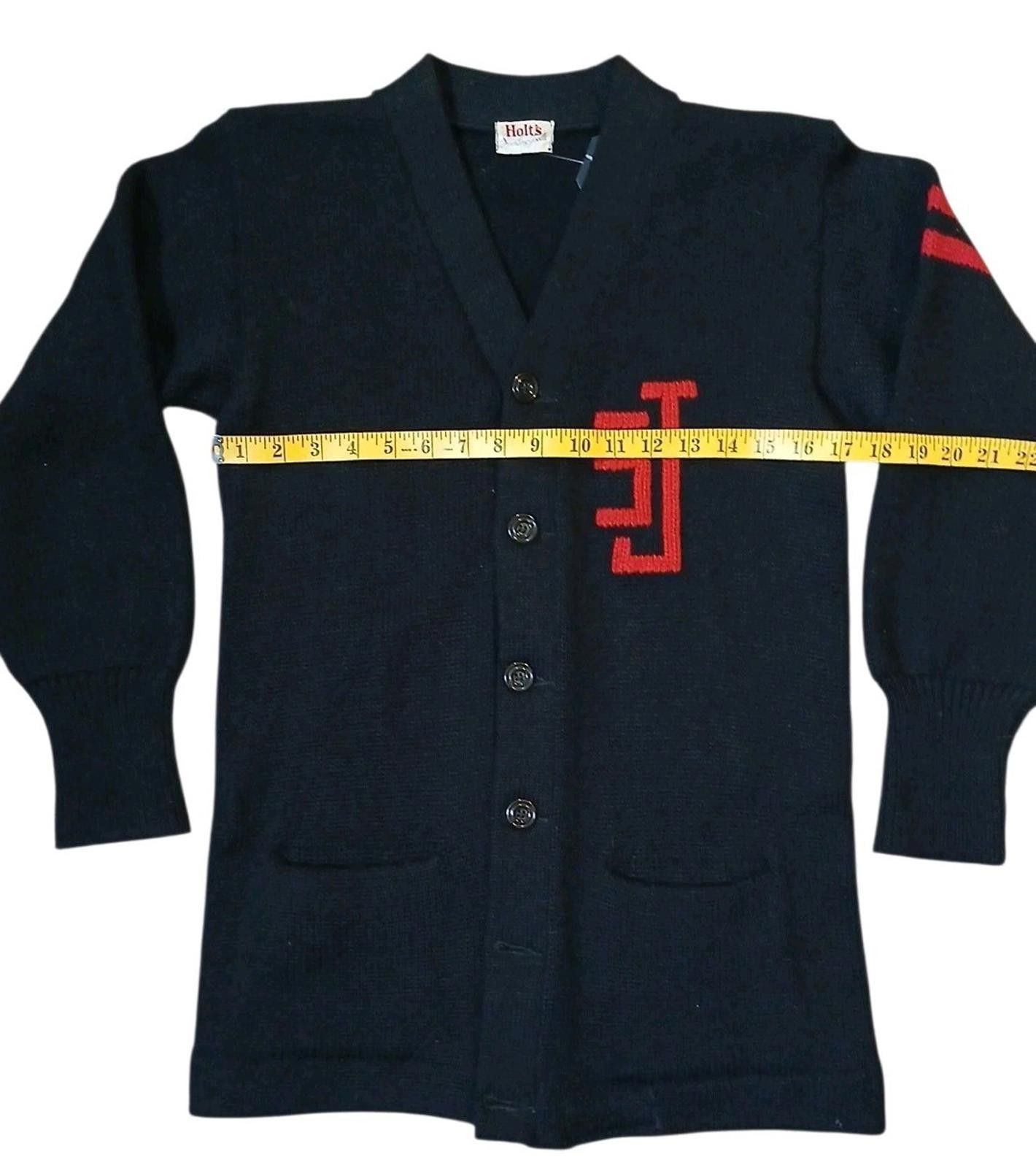 Holt Renfrew 50s Holt's Sporting Goods Sz M Varsity SJ Letterman Sweater Size US M / EU 48-50 / 2 - 4 Thumbnail
